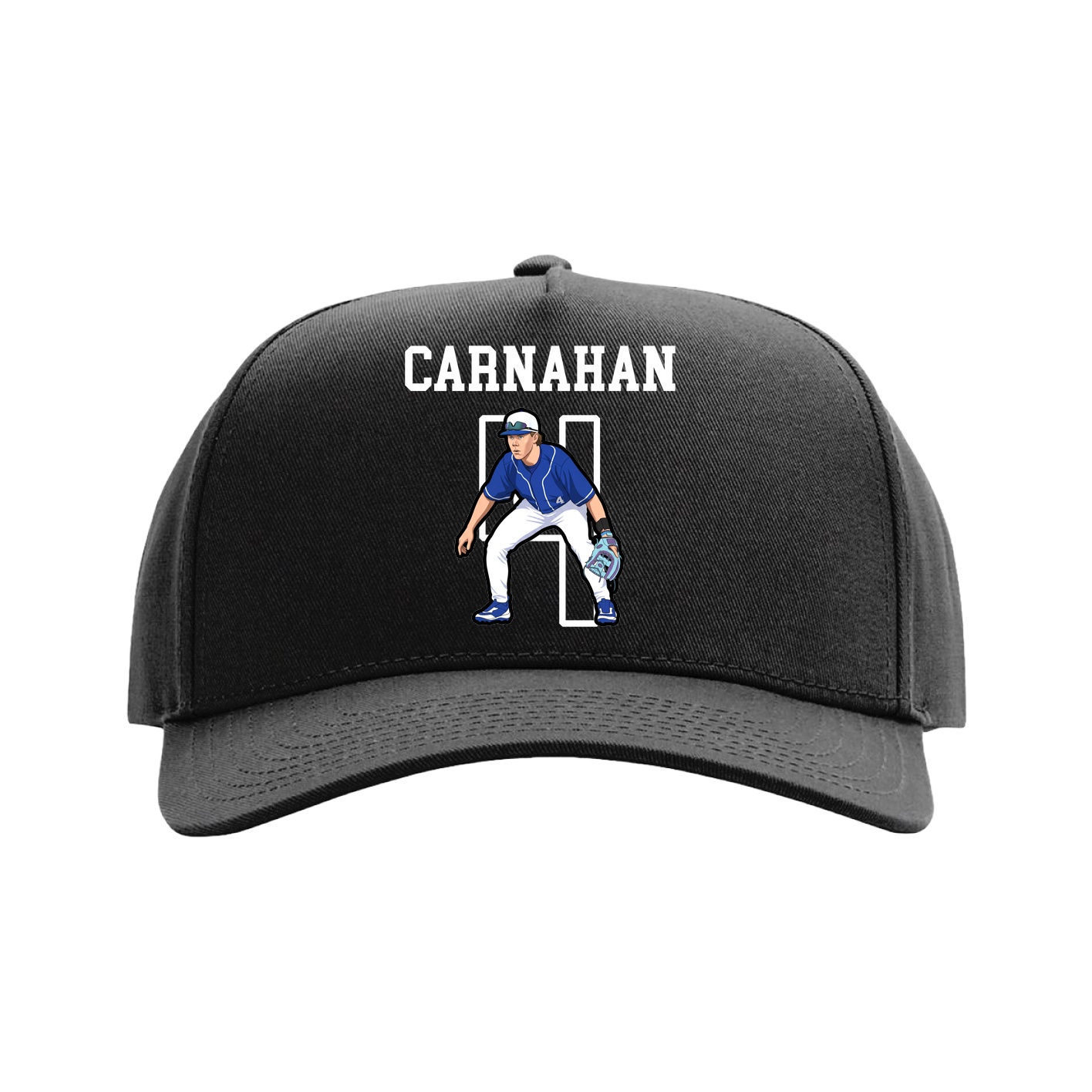 Full Fabric Five-Panel Champ Cap — Shirsey in Black