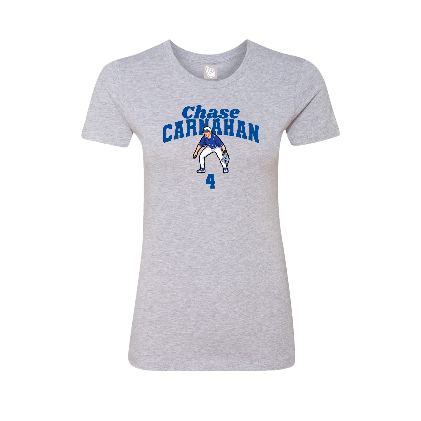 Fitted Women's Tee — Signature Arch in Grey