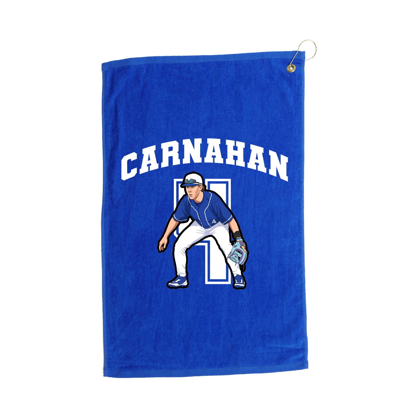 Golf Towel — Number in Royal