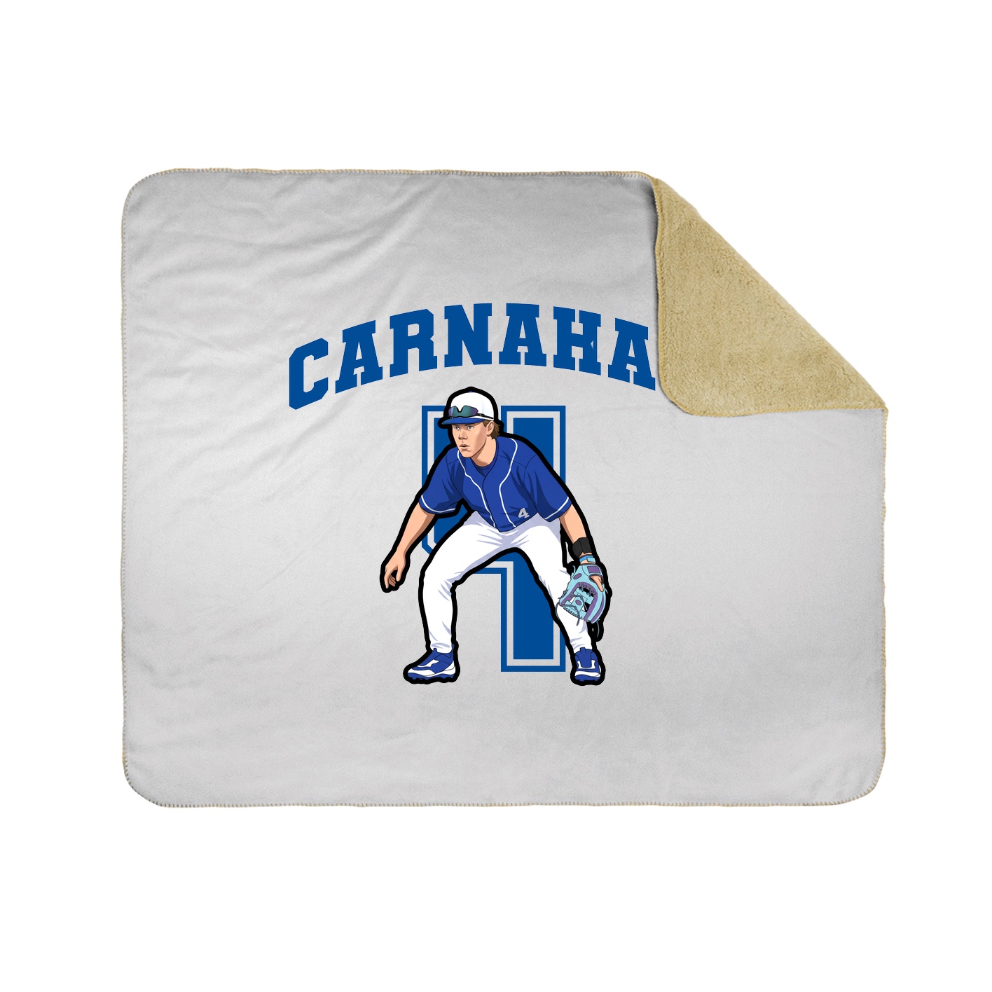 Throw Blanket — Number in White