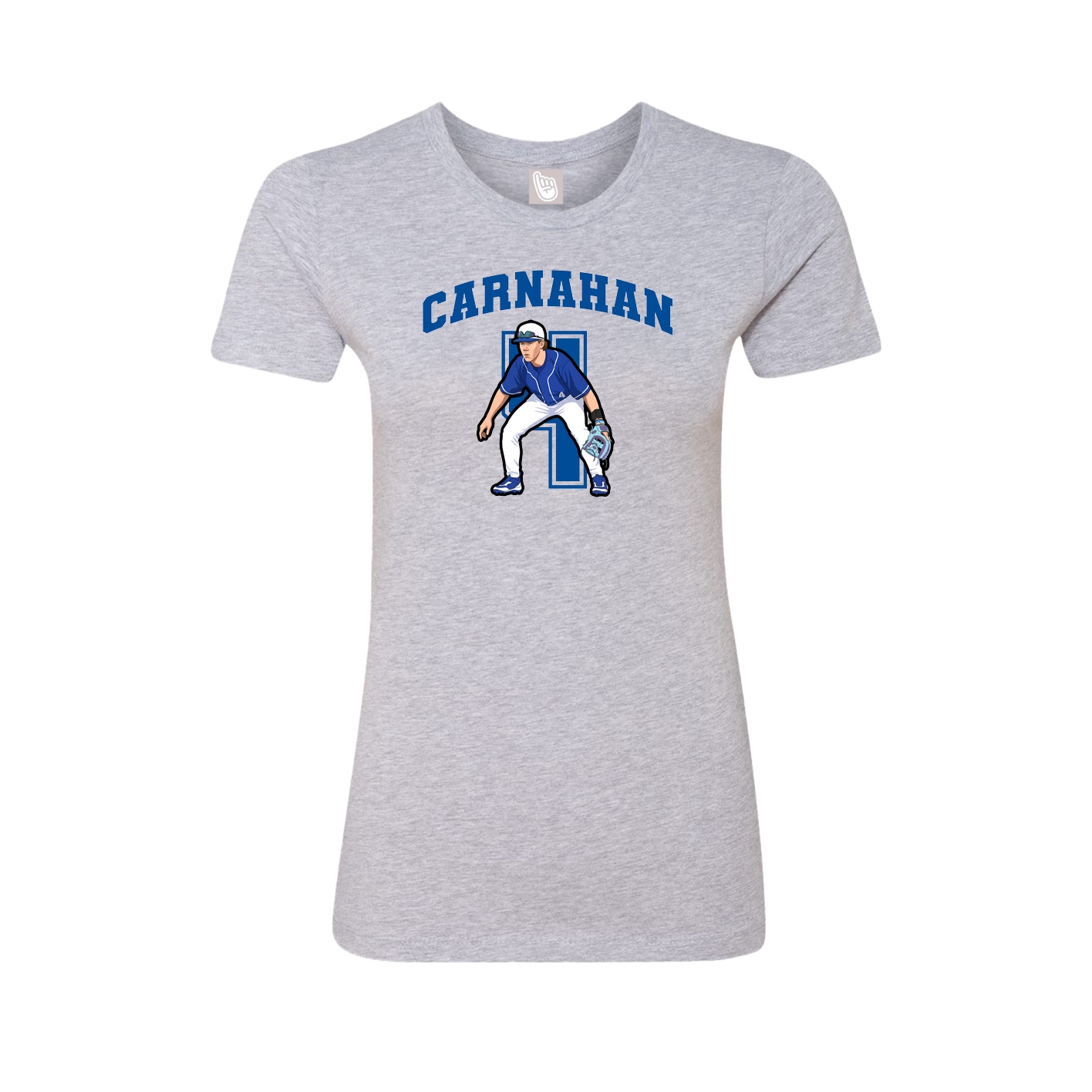 Fitted Women's Tee — Number in Grey