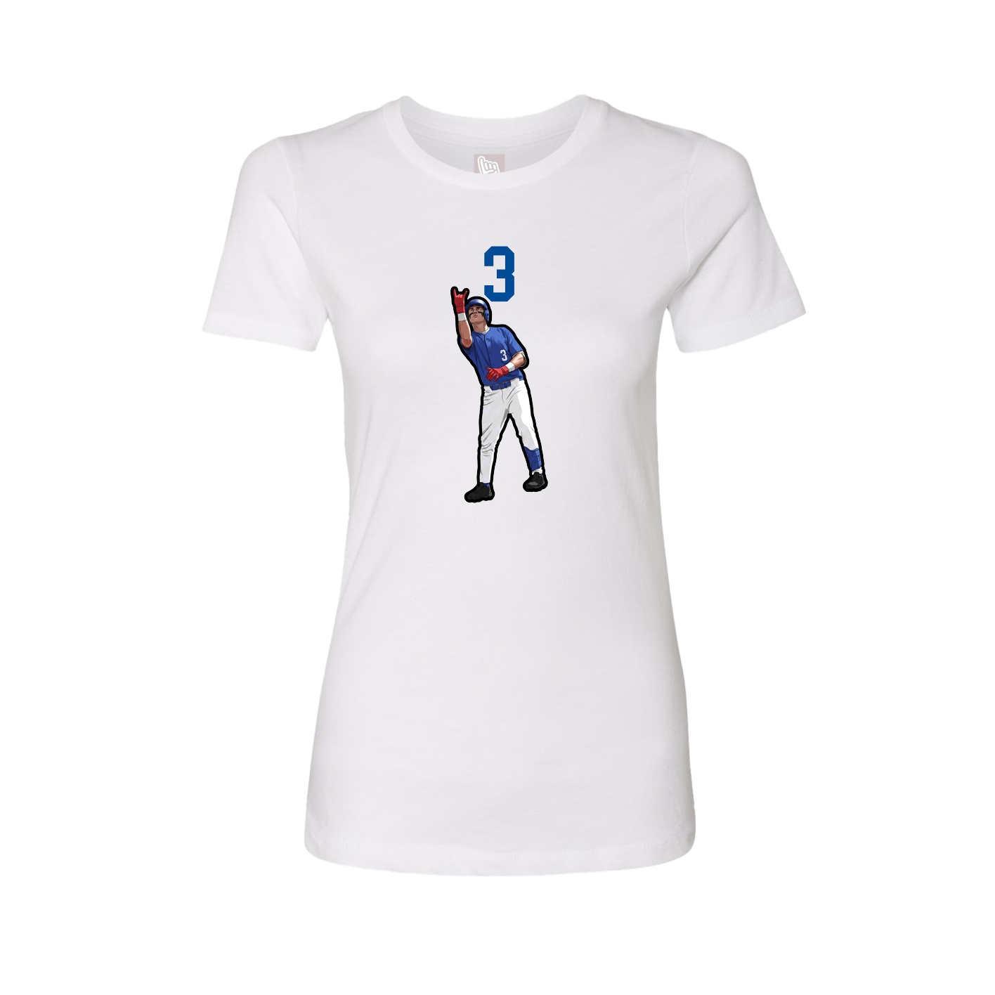 Fitted Women's Tee — Number Top in White