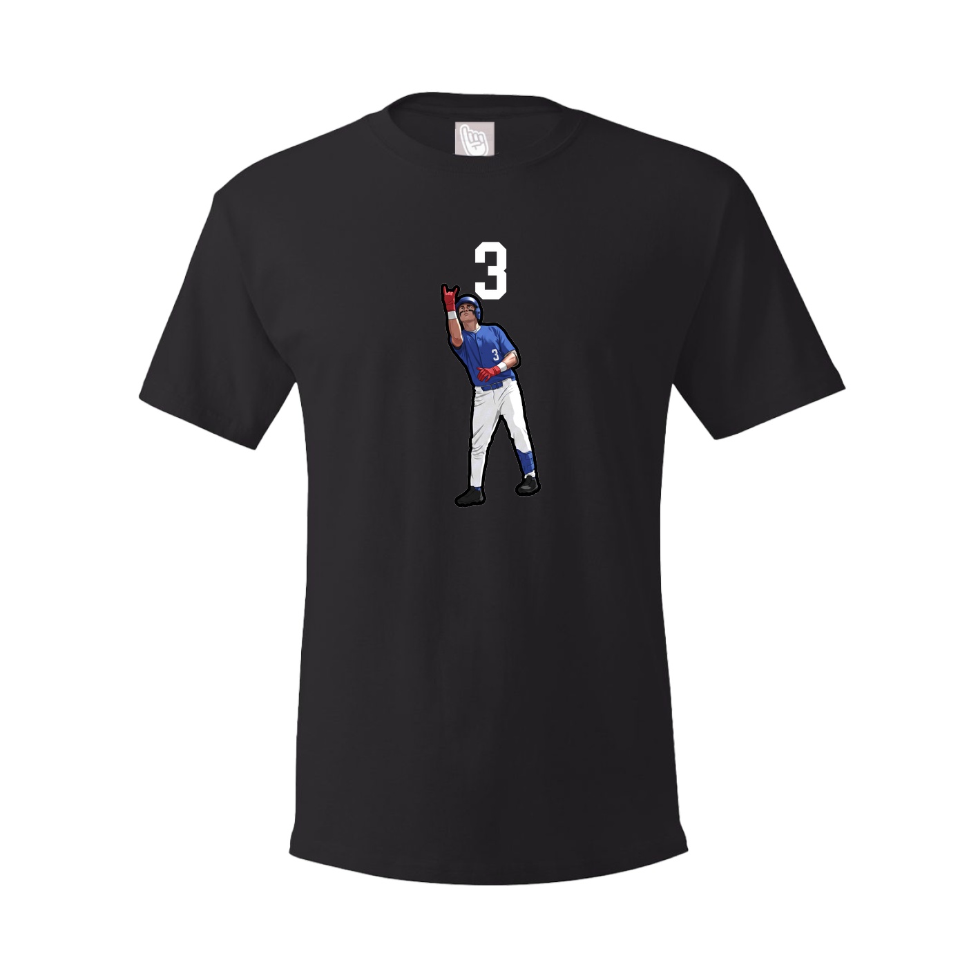 Youth Tee — Number Top in Black