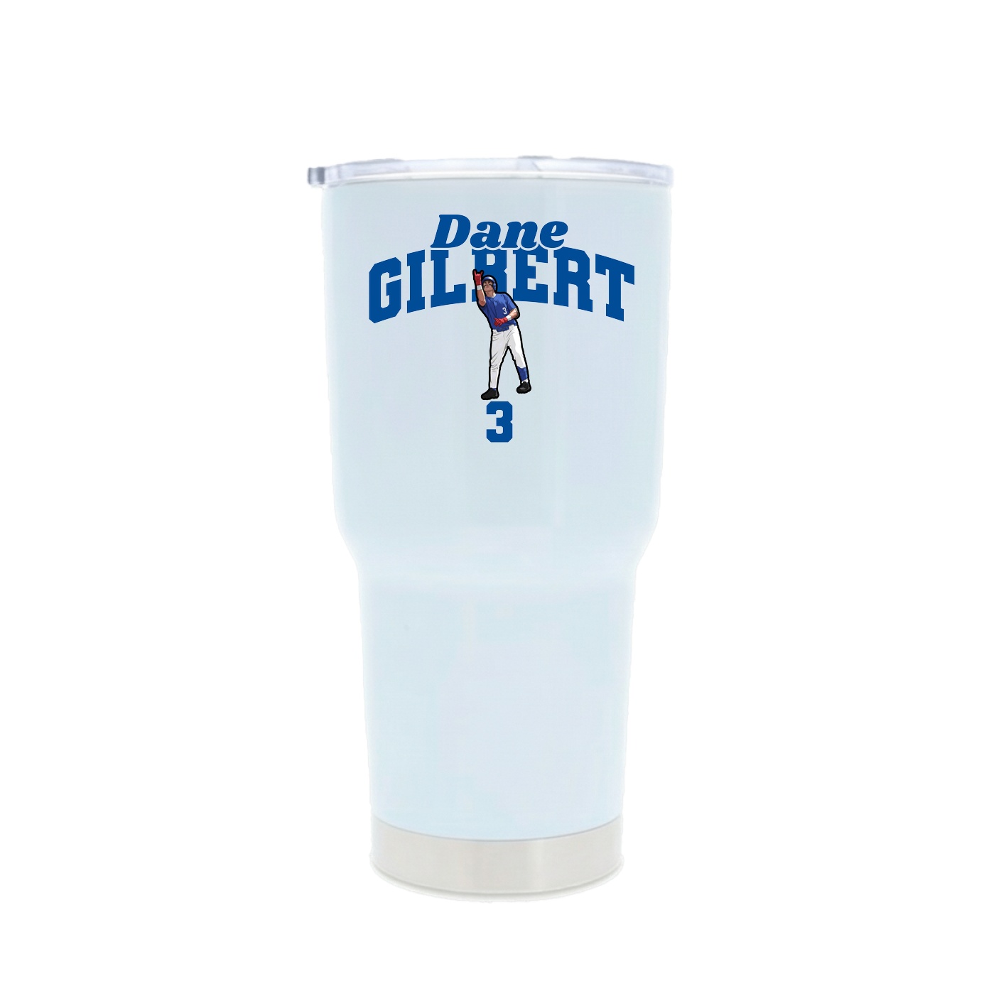 30oz Stainless Steel Tumbler — Signature Arch in White