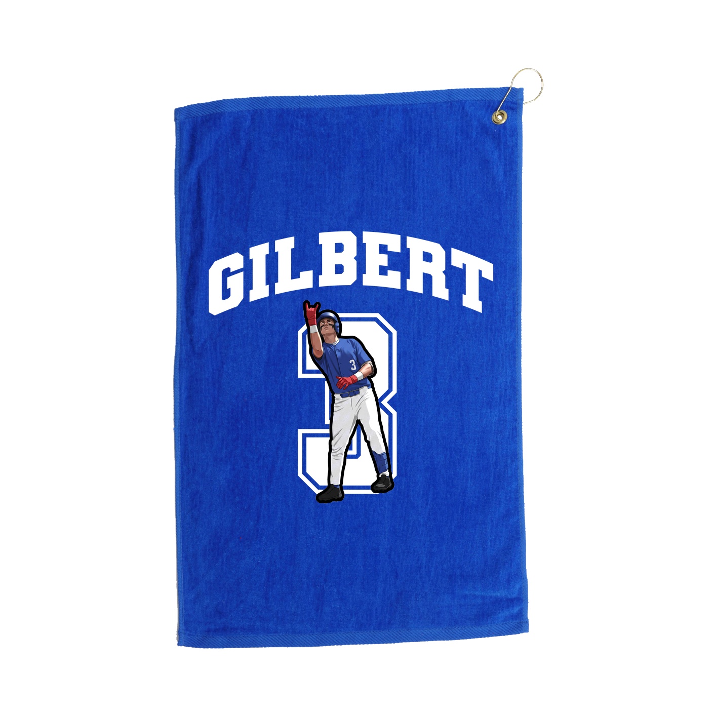 Golf Towel — Number in Royal