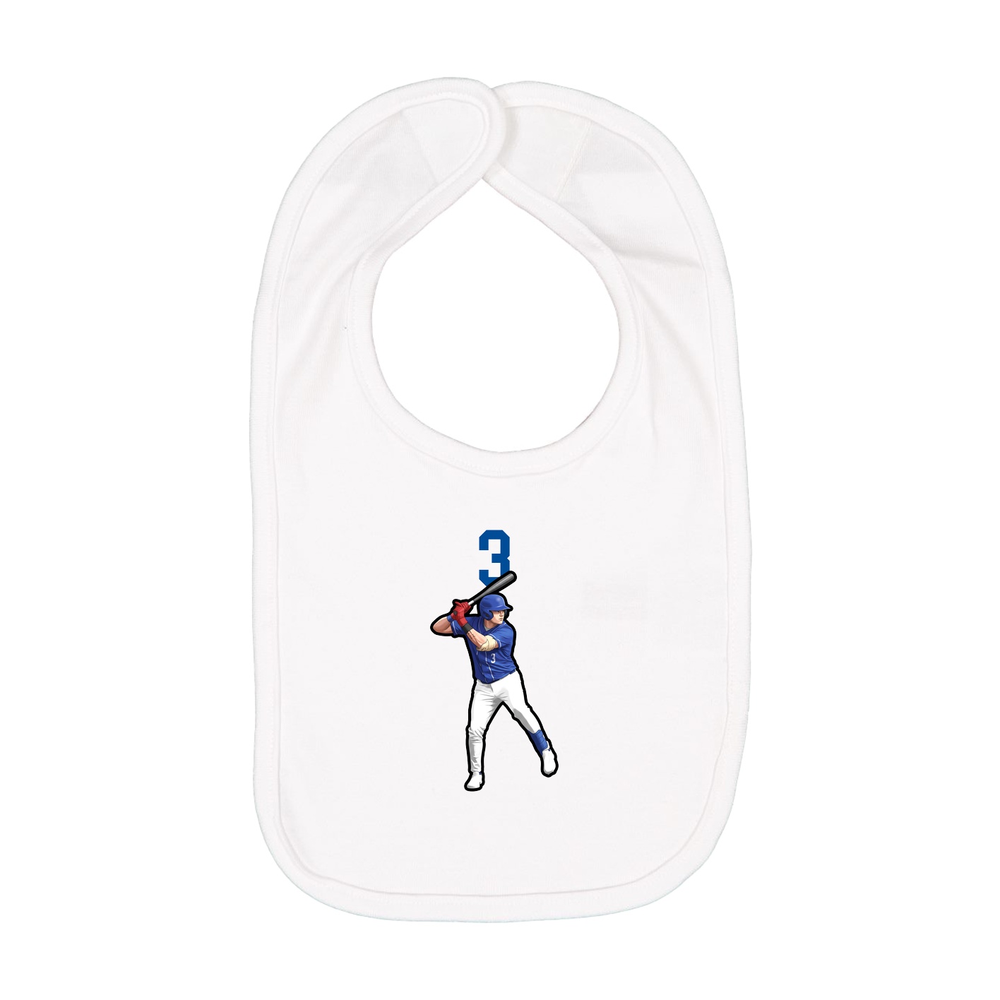 Infant Bib — Number Top in White