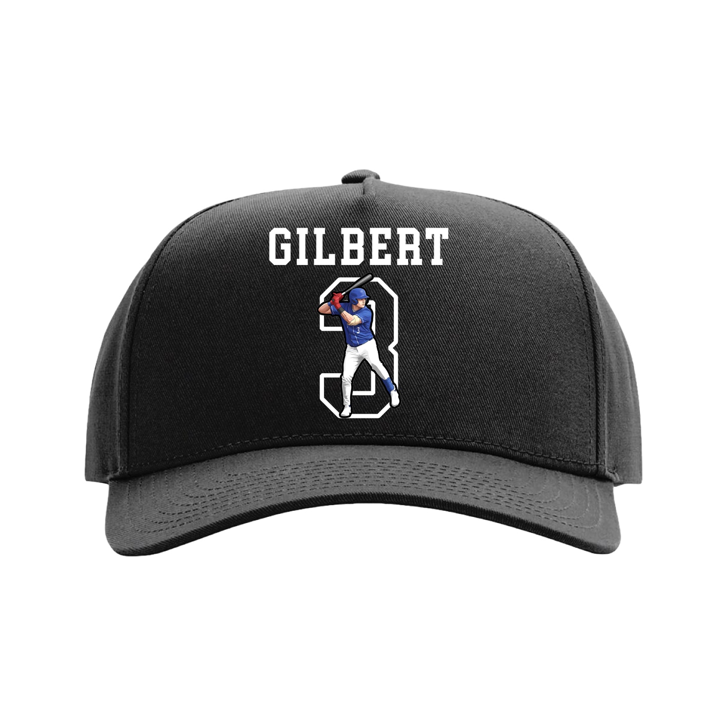 Full Fabric Five-Panel Champ Cap — Shirsey in Black