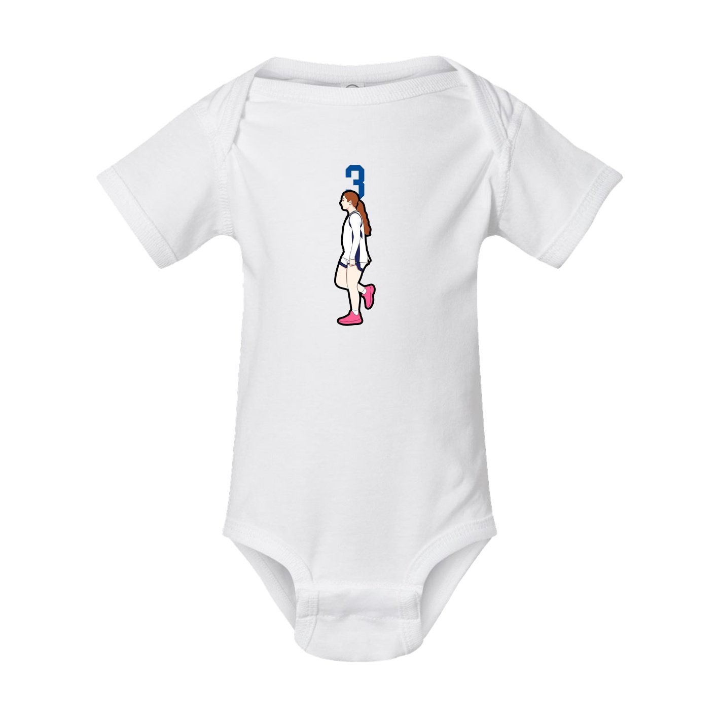 Baby Onesie — Number Top in White