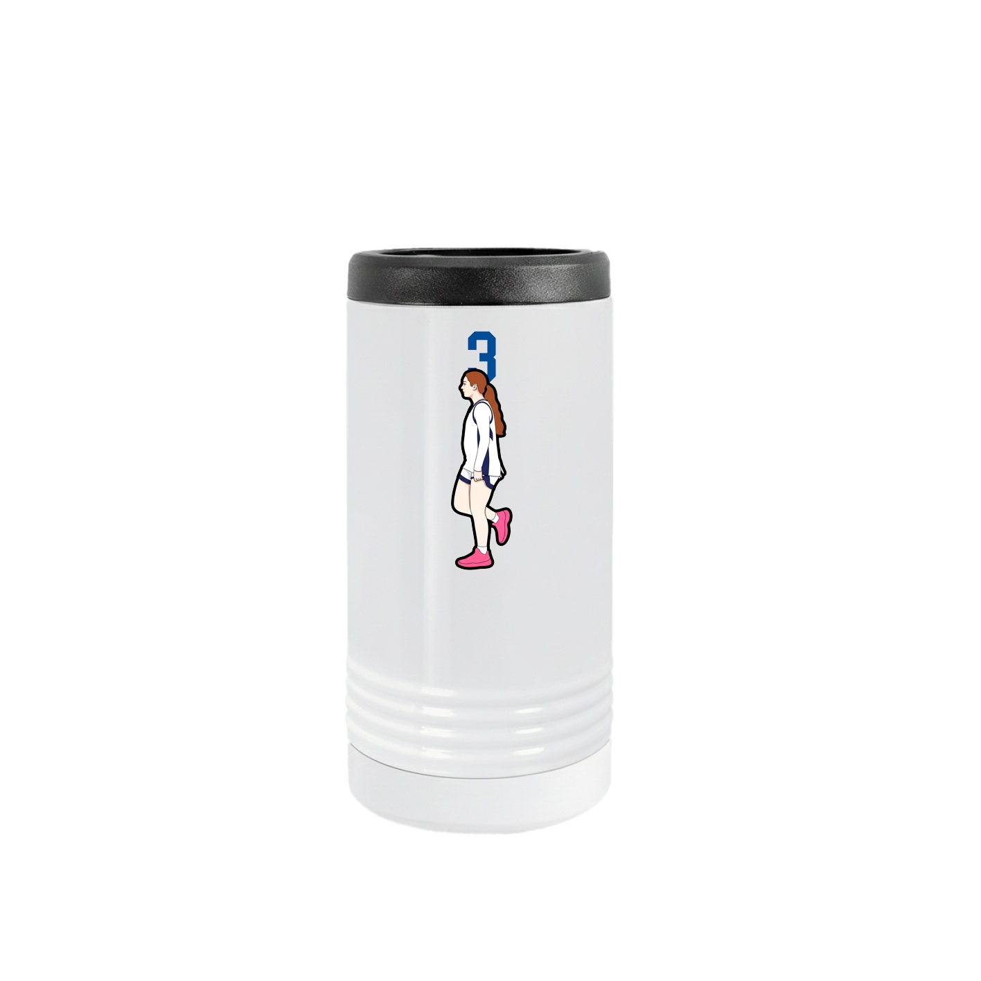 Slim Beverage Holder — Number Top in White