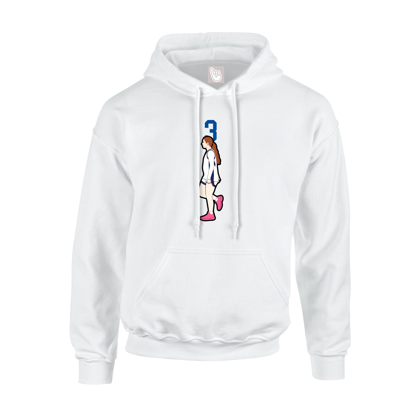 Hoodie — Number Top in White
