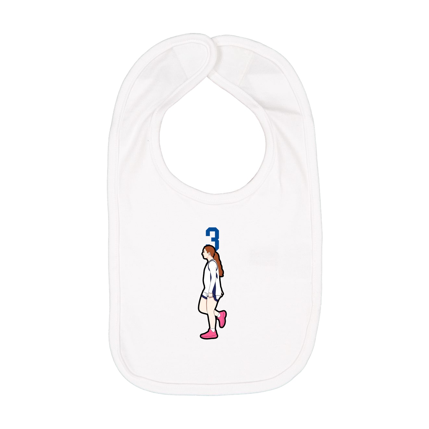 Infant Bib — Number Top in White