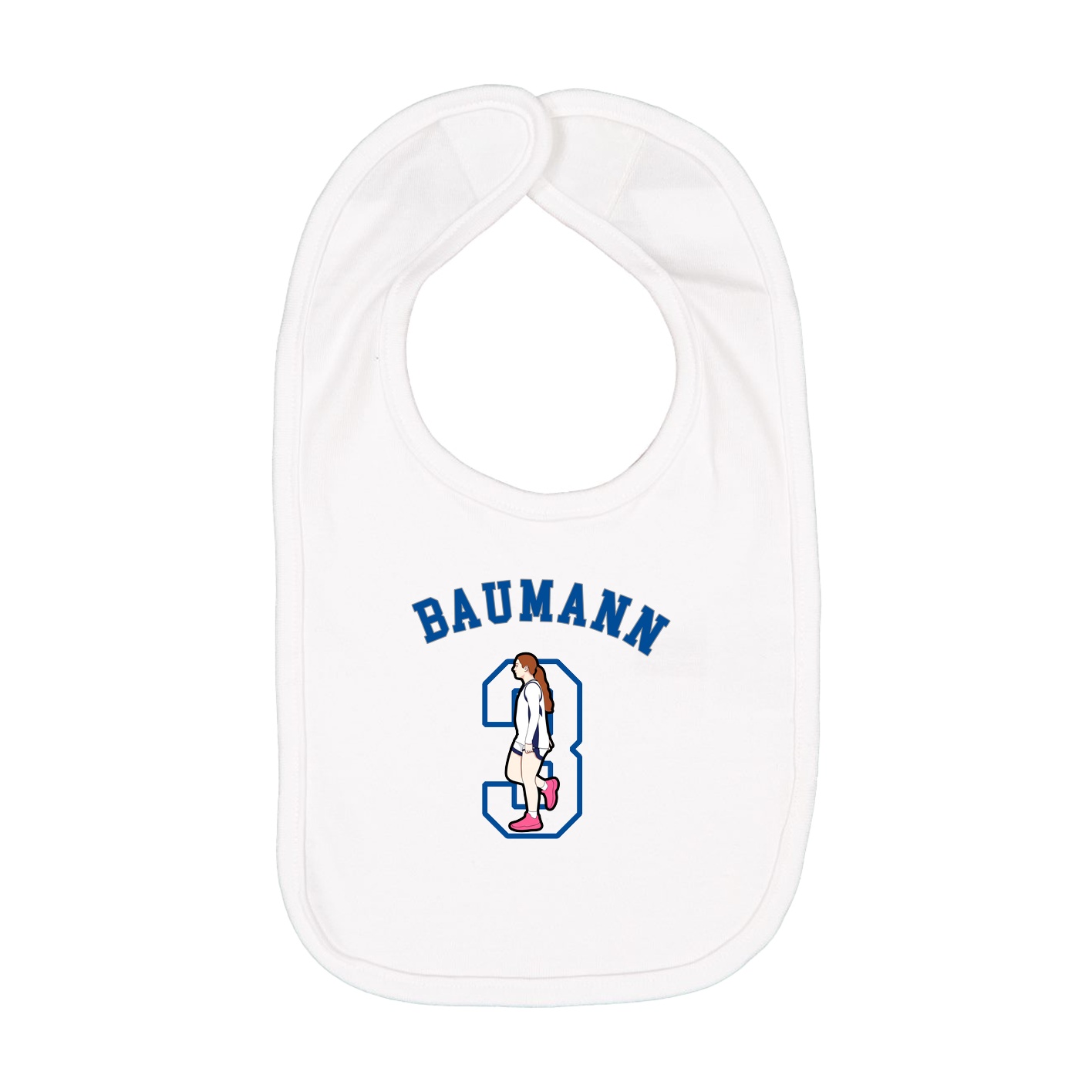 Infant Bib — Shirsey Arch in White