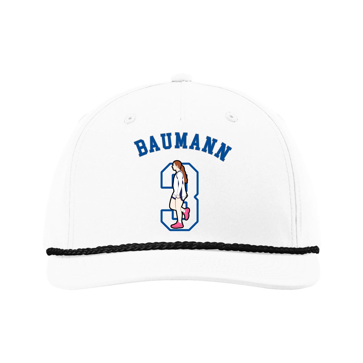 Five-Panel Classic Rope Cap — Shirsey Arch in White