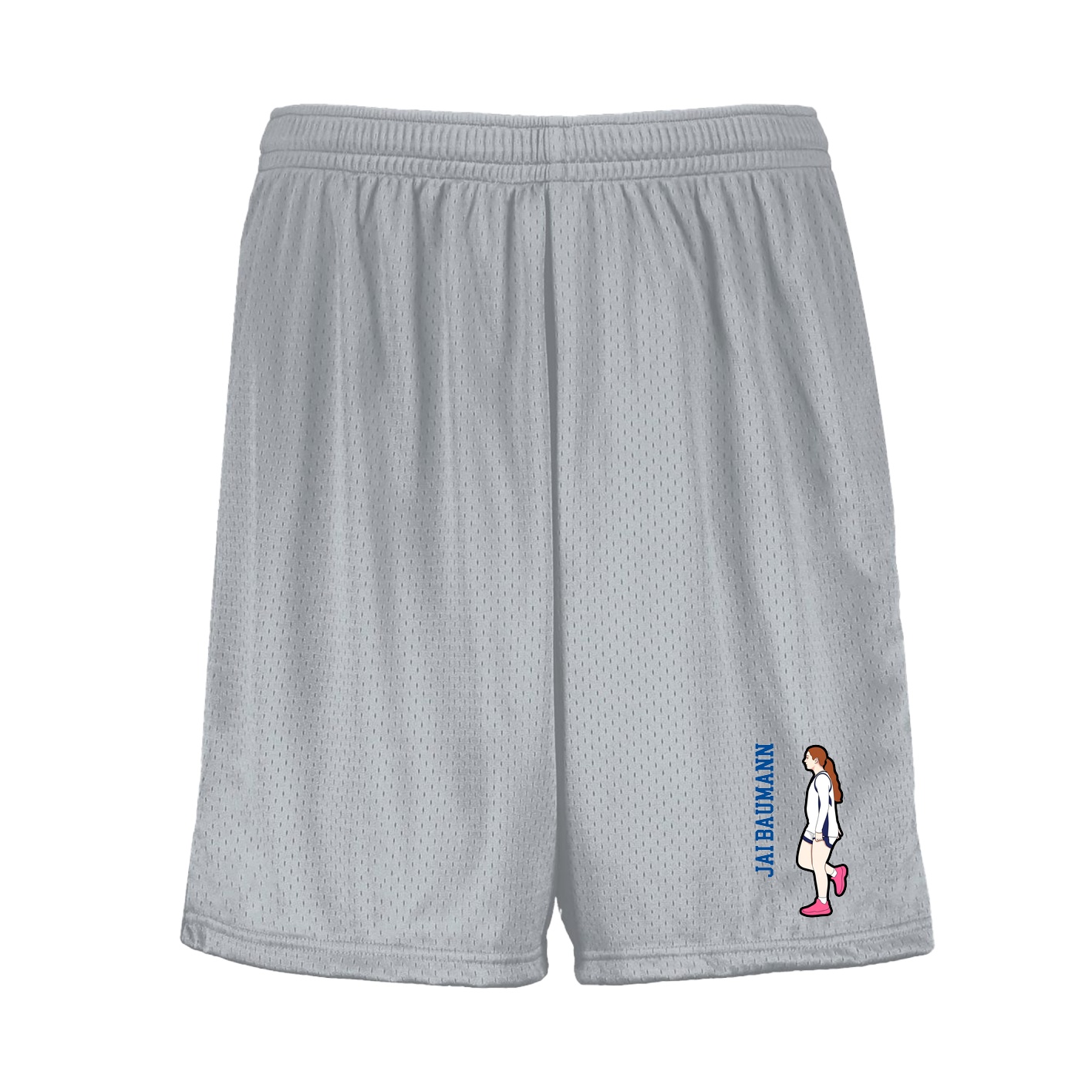 Shorts — Name Vertical in Silver