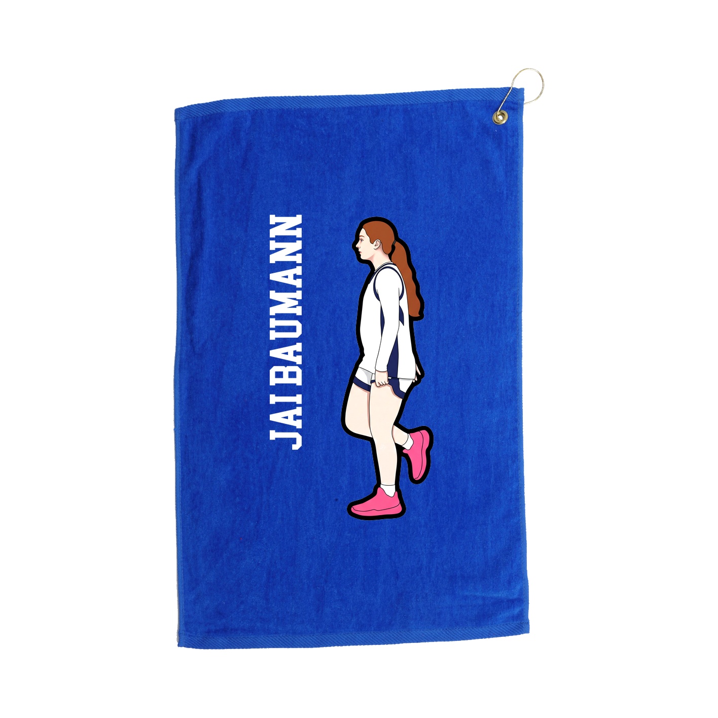 Golf Towel — Name Vertical in Royal