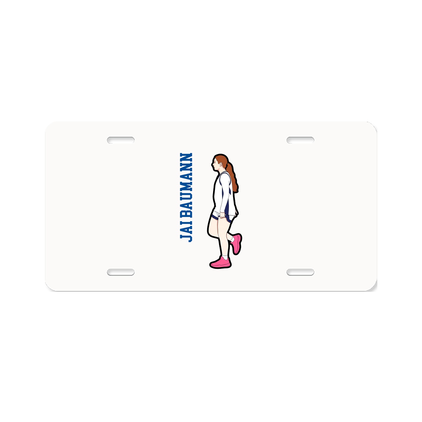 License Plate — Name Vertical in Classic