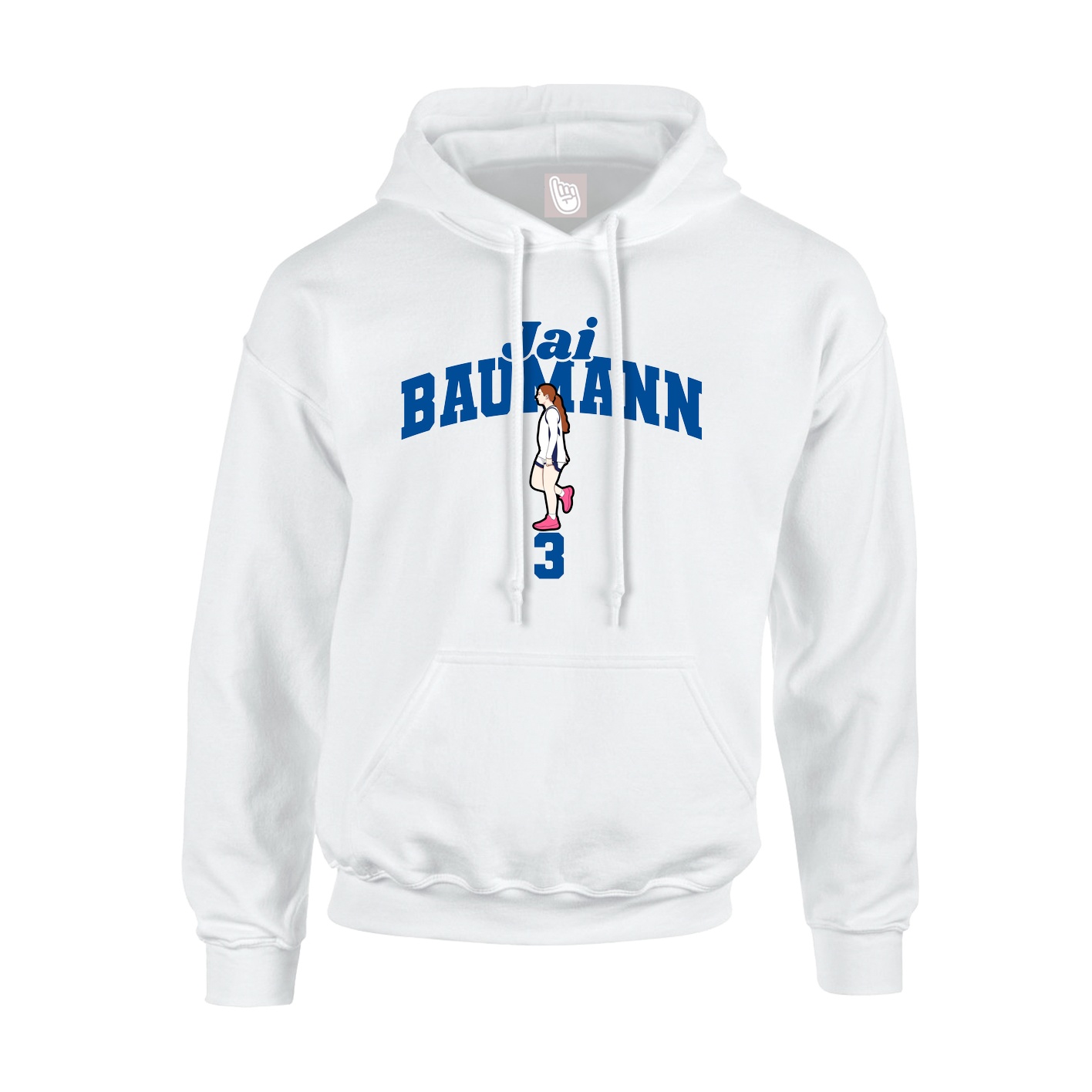 Youth Hoodie — Signature Arch in White