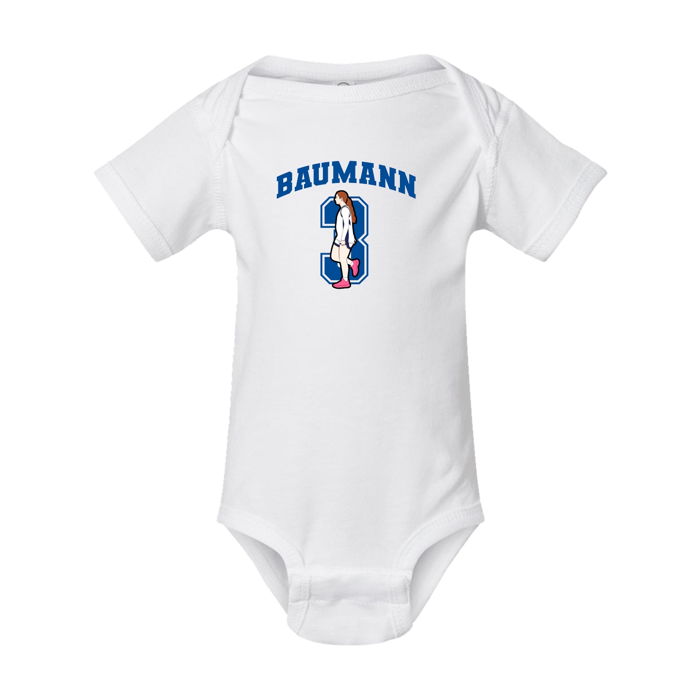 Baby Onesie — Number in White