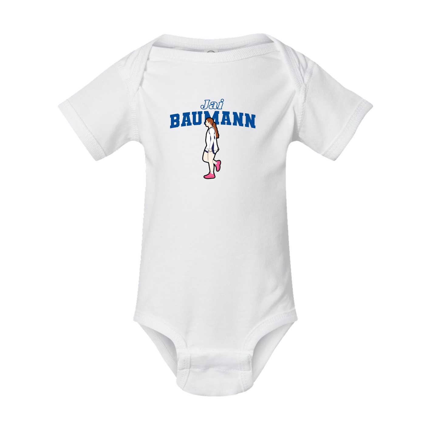 Baby Onesie — Name Arch in White