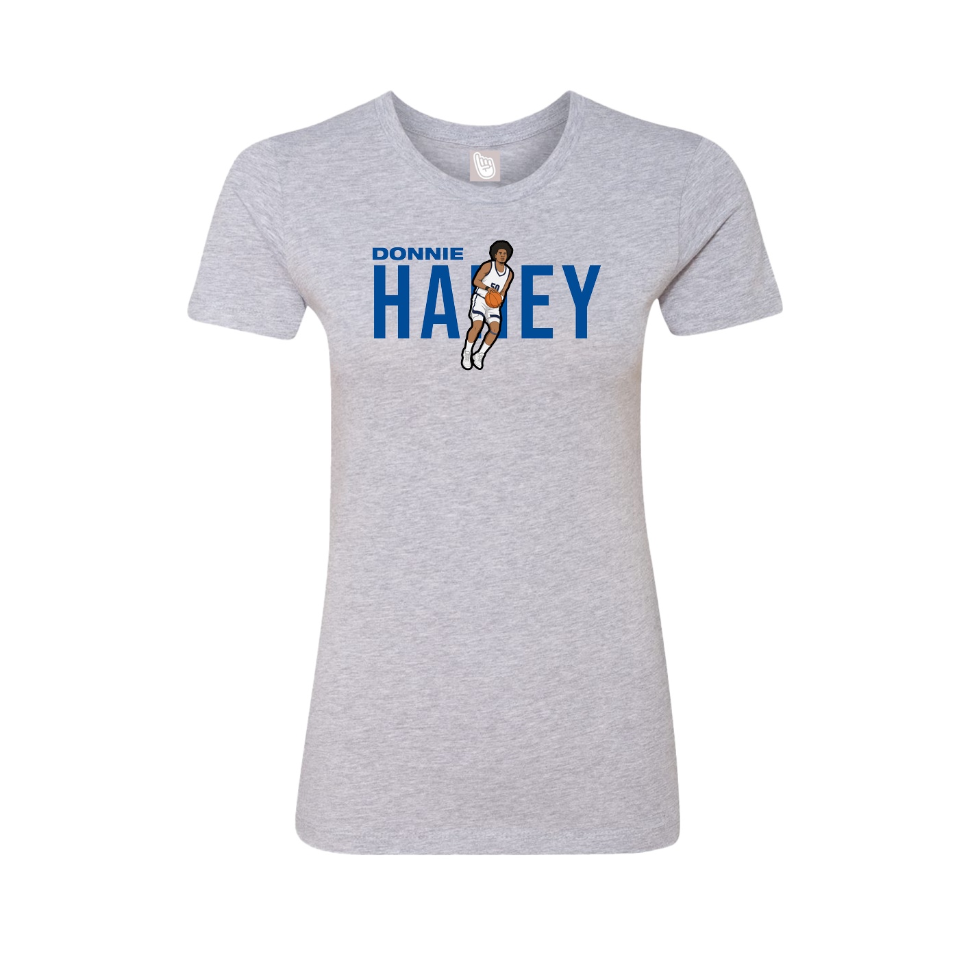 Fitted Women's Tee — Player Name in Grey