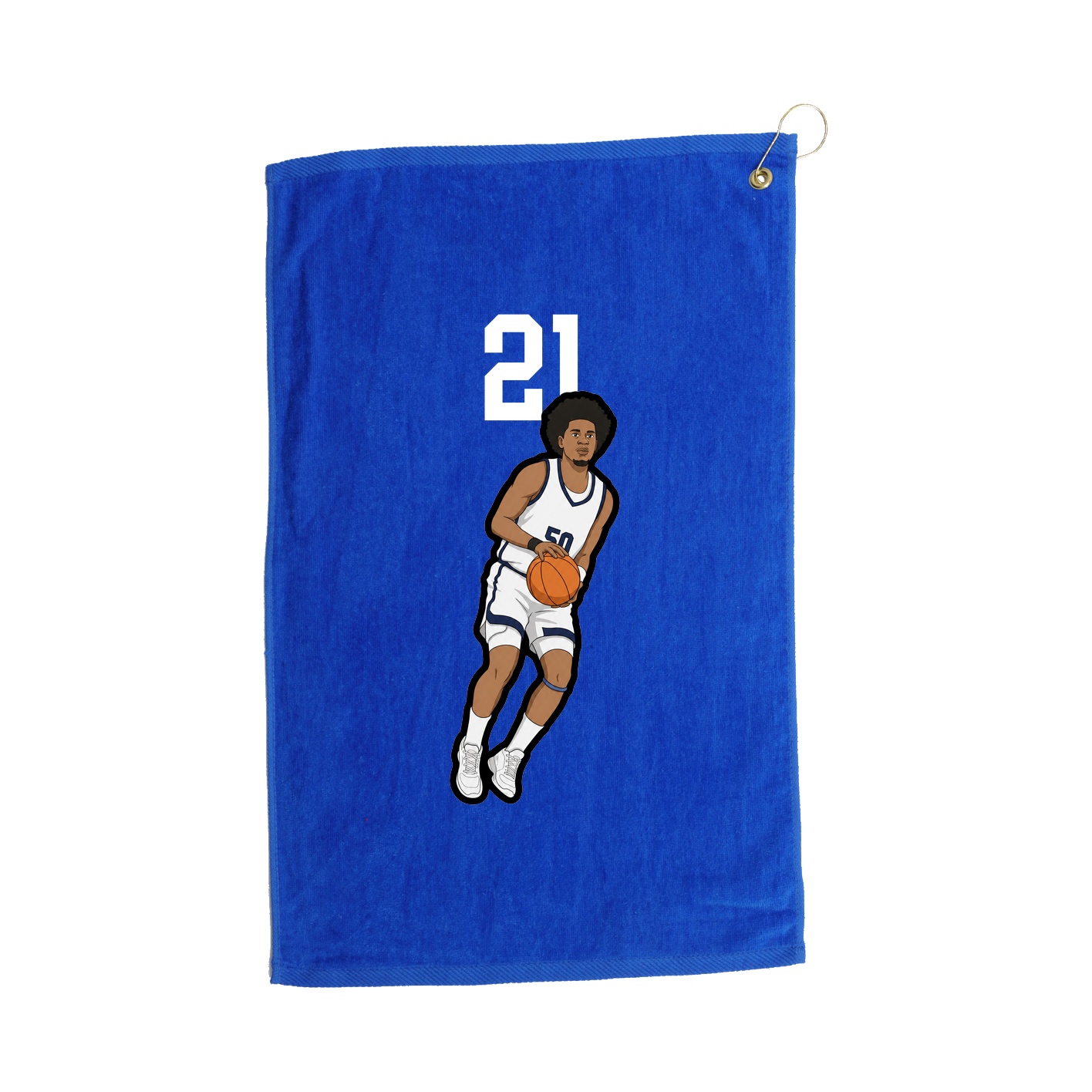 Golf Towel — Number Top in Royal