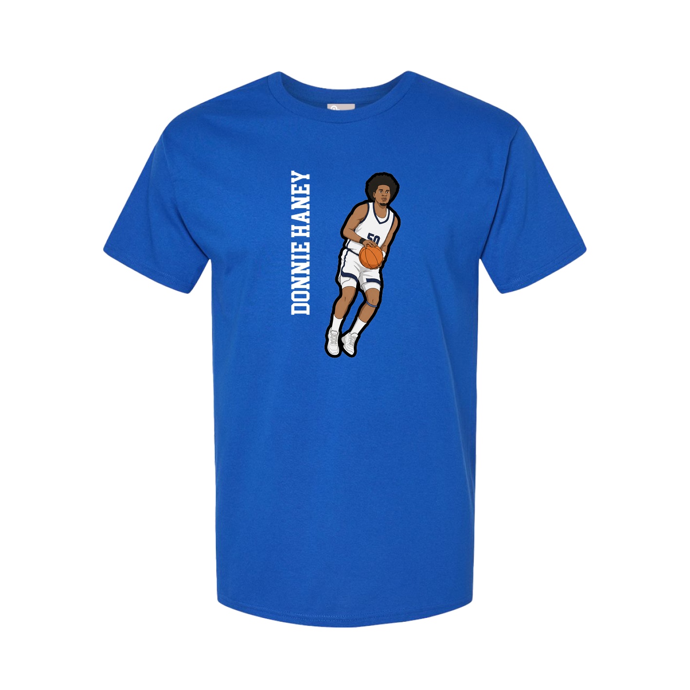 Youth Tee — Name Vertical in Royal