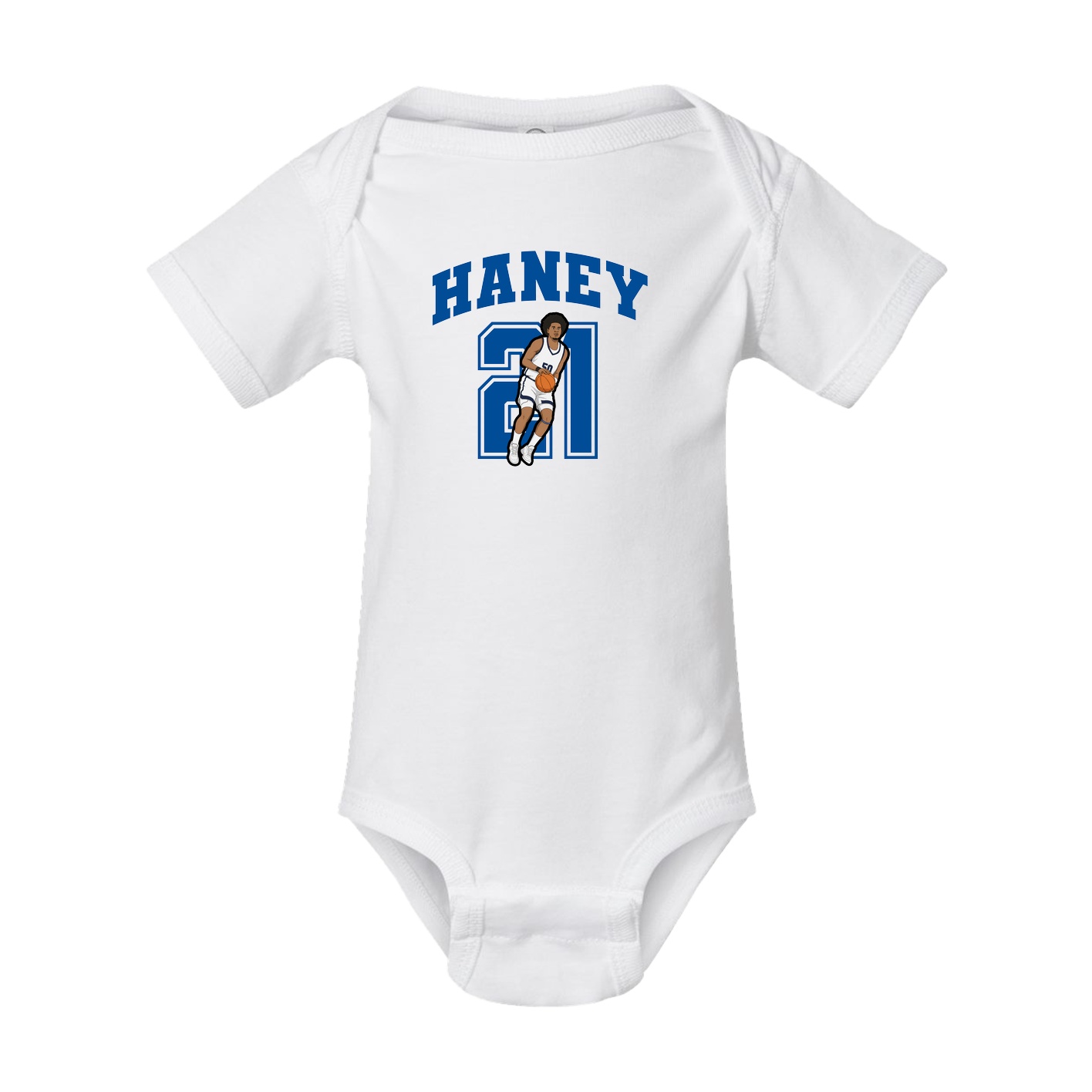 Baby Onesie — Number in White