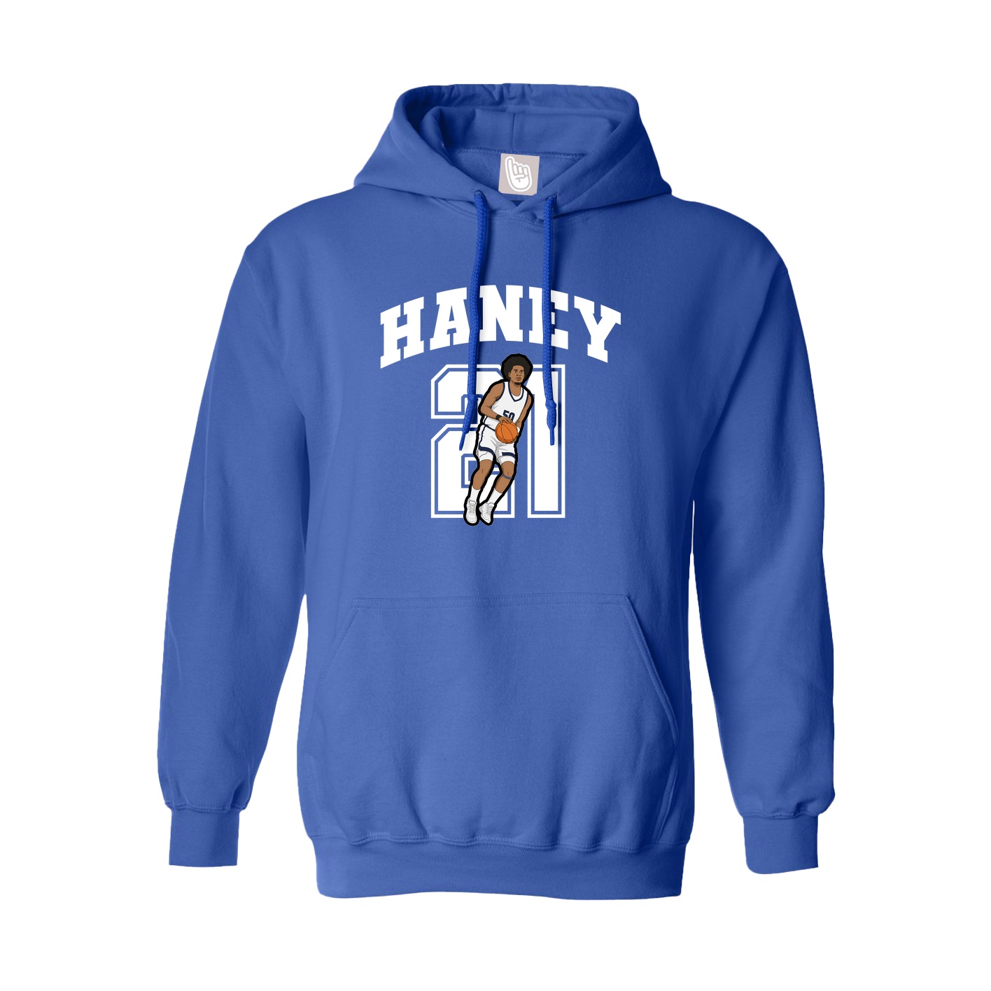Youth Hoodie — Number in Royal