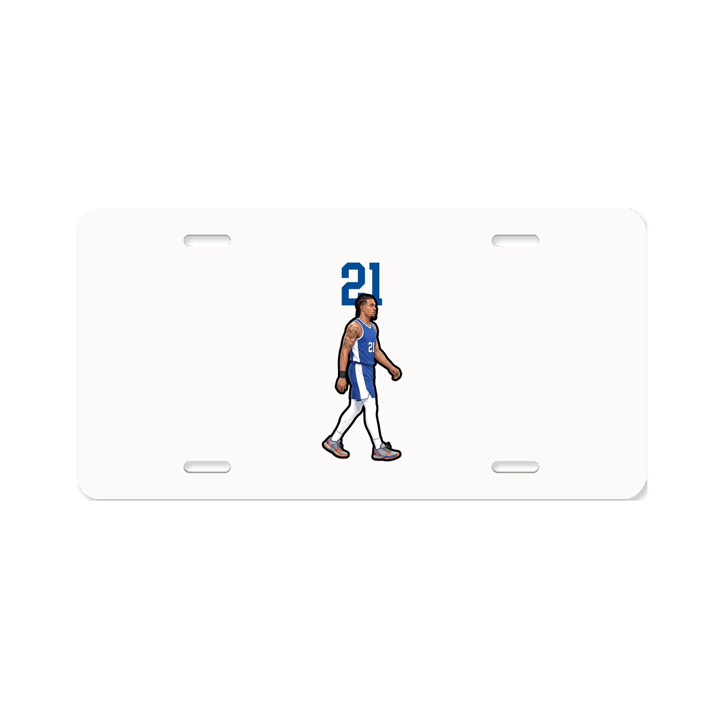 License Plate — Number Top in Classic