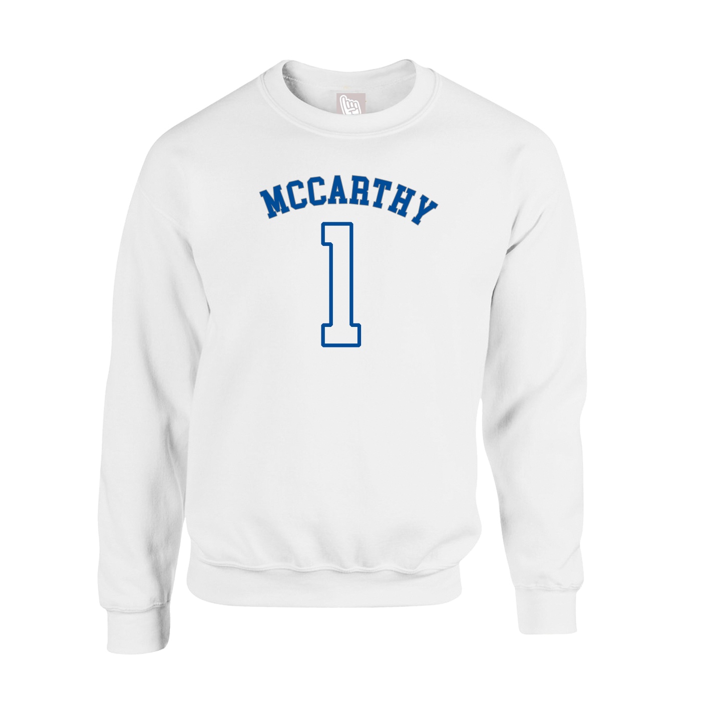Fleece Crew — Shirsey Arch in White