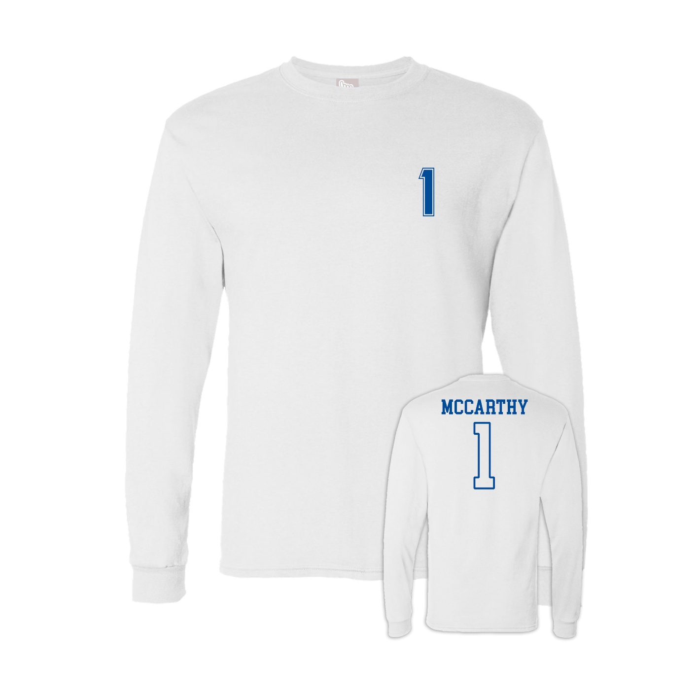 Long Sleeve Tee — Chest Back in White