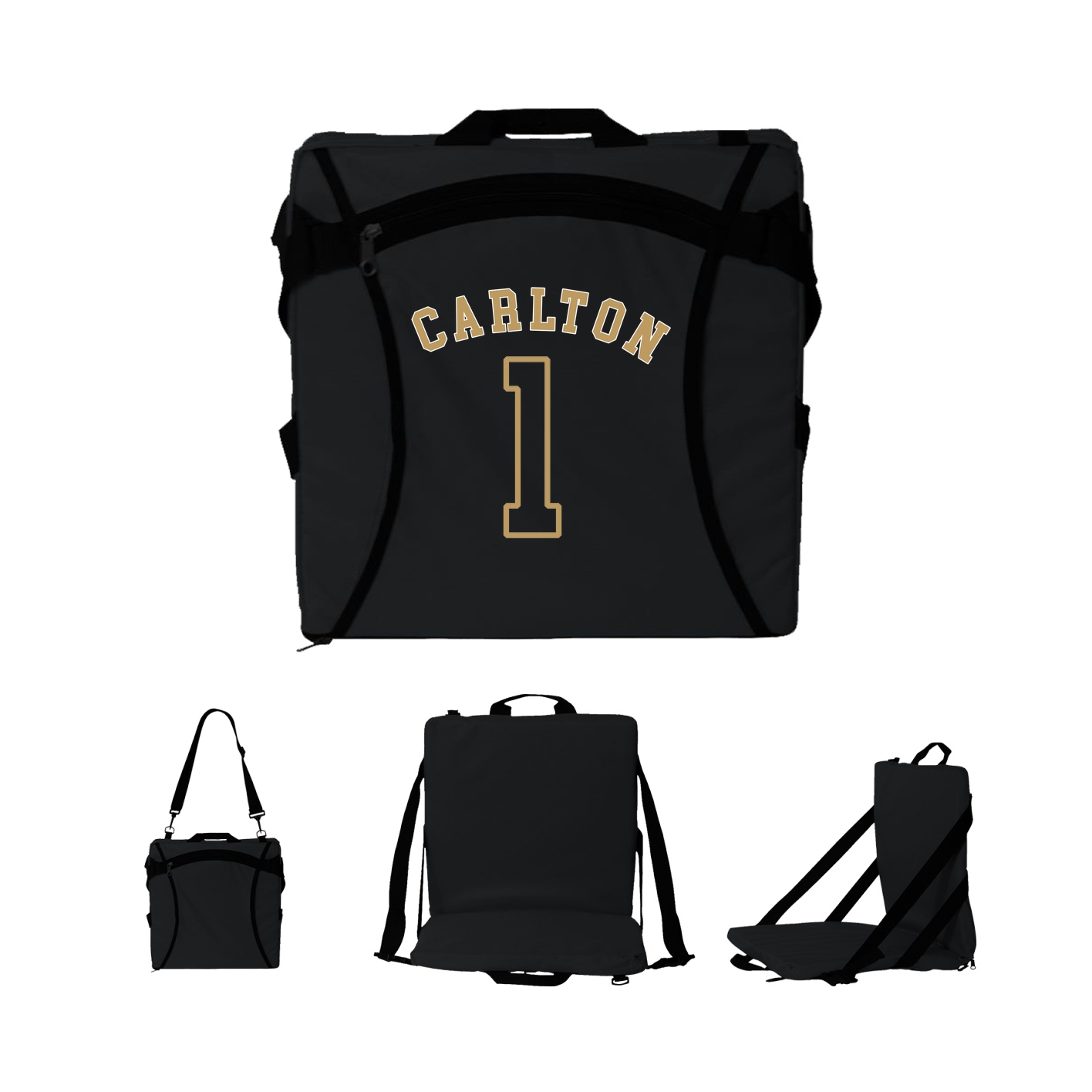 Folding Stadium Seat — Shirsey Arch in Black