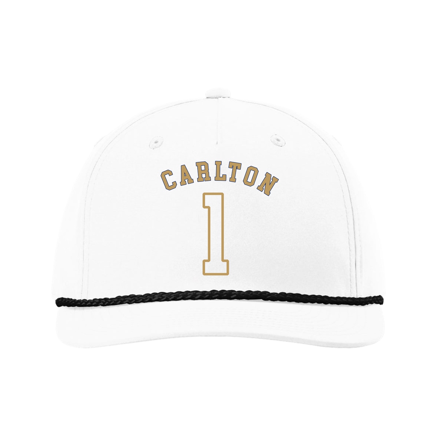 Five-Panel Classic Rope Cap — Shirsey Arch in White