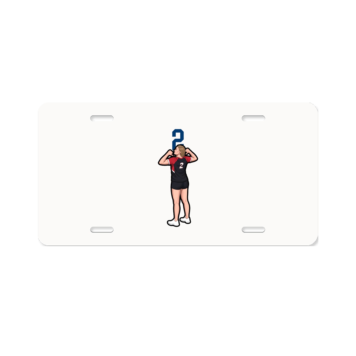 License Plate — Number Top in Classic