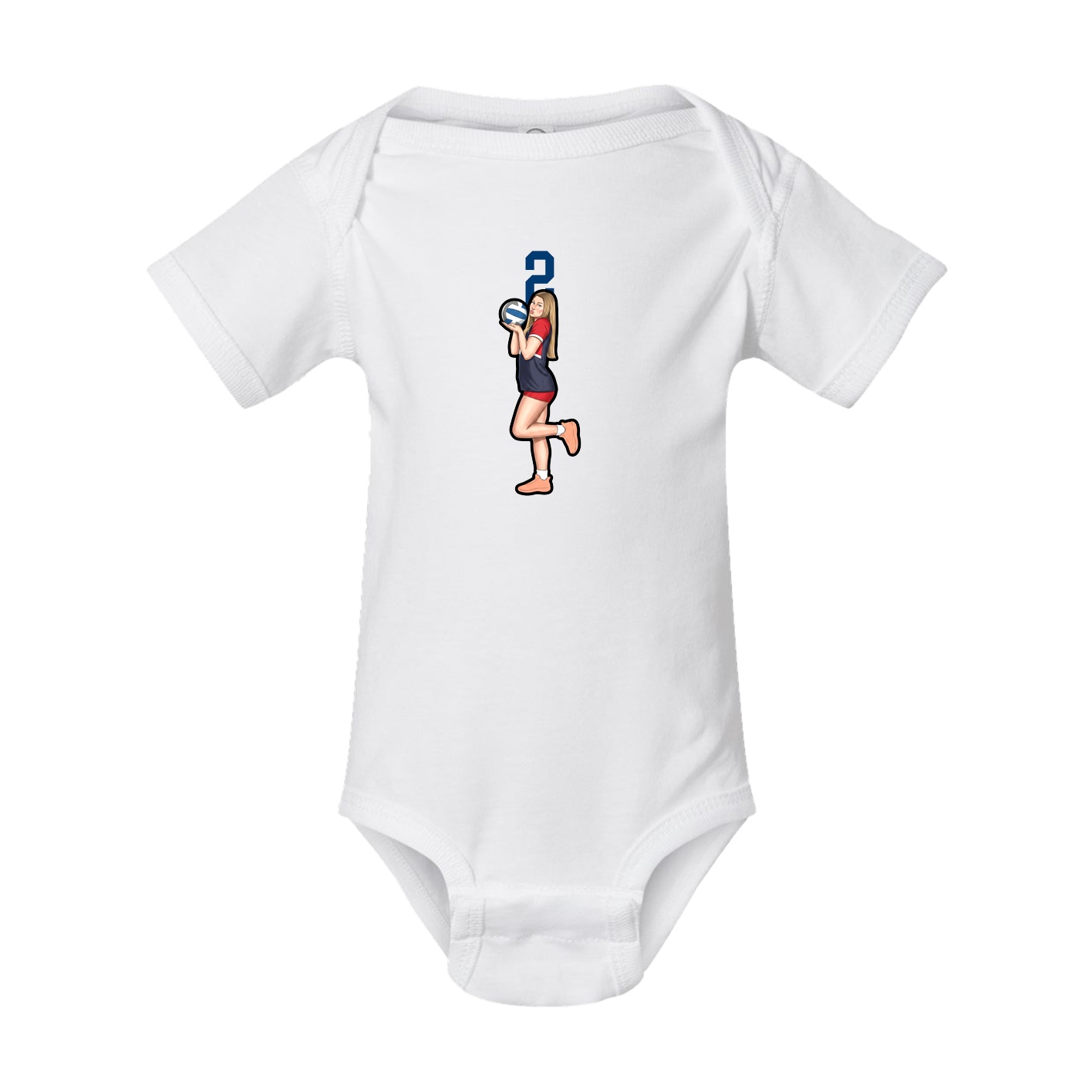 Baby Onesie — Number Top in White