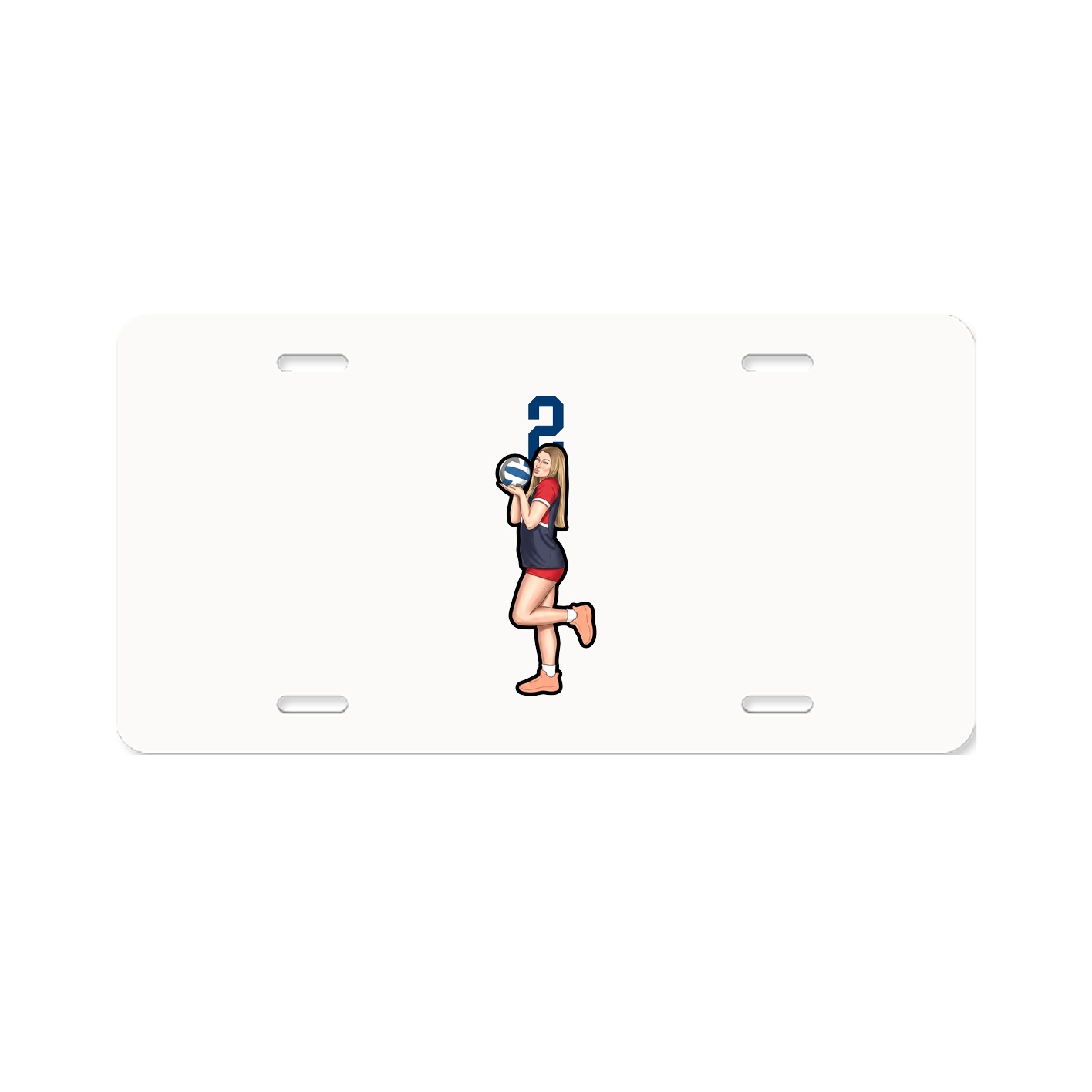 License Plate — Number Top in Classic