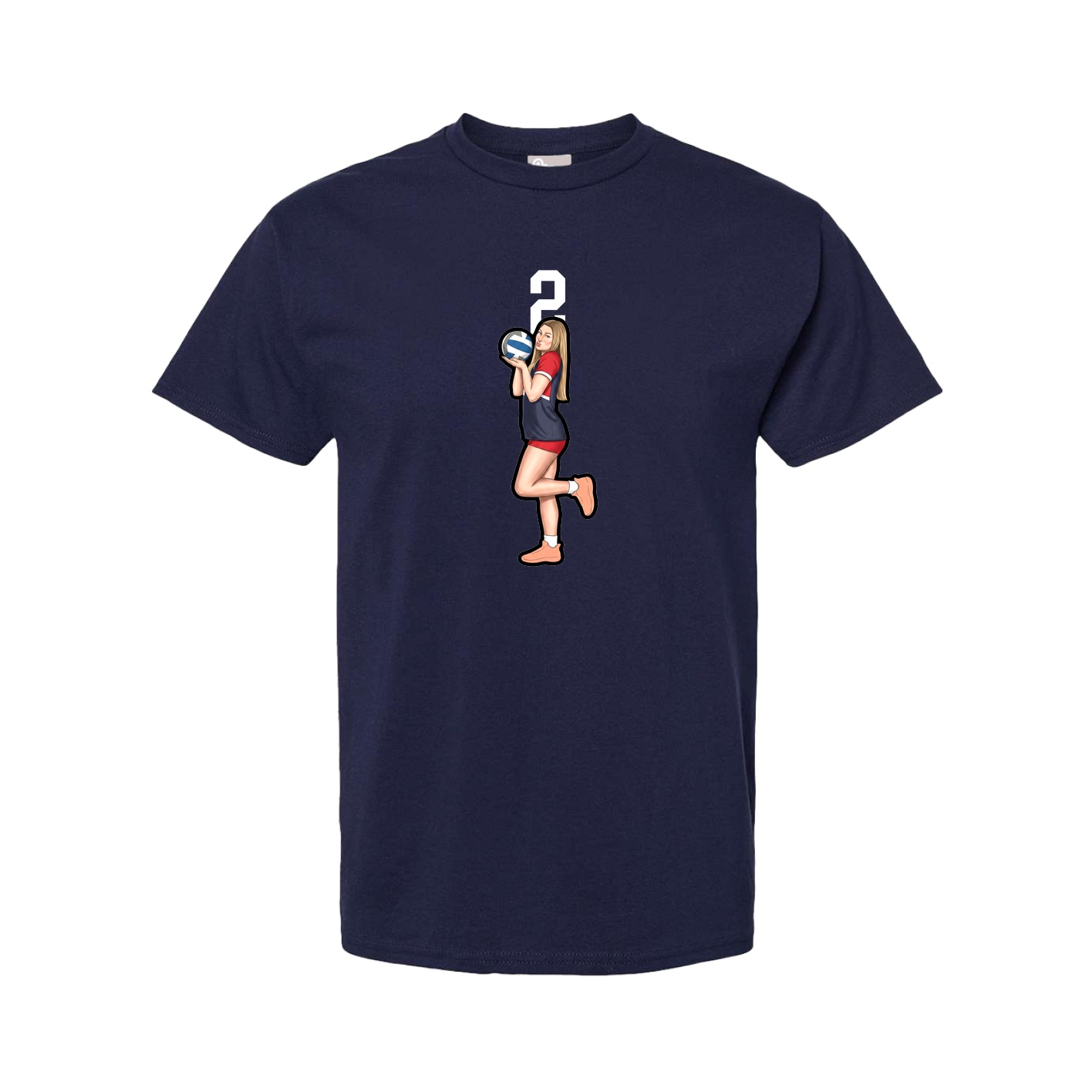Tee — Number Top in Navy