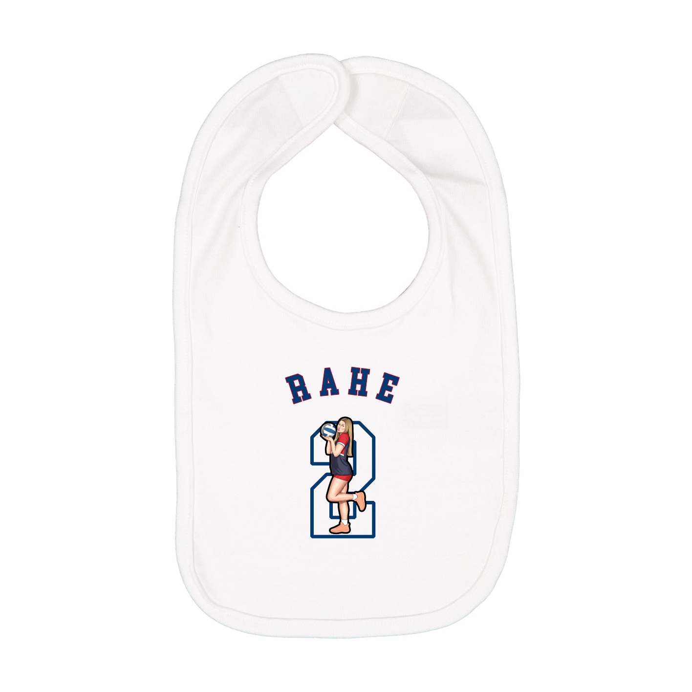 Infant Bib — Shirsey Arch in White
