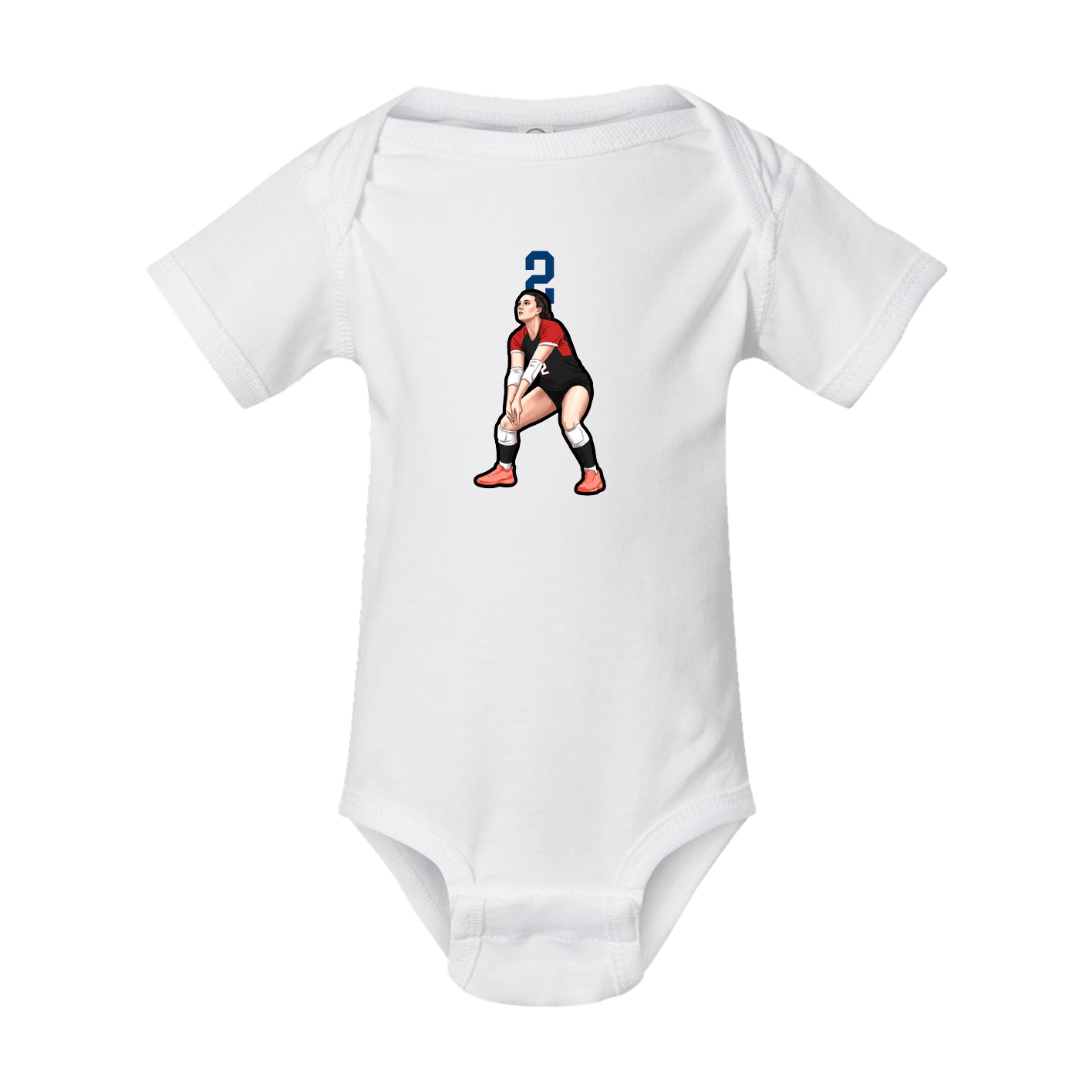 Baby Onesie — Number Top in White