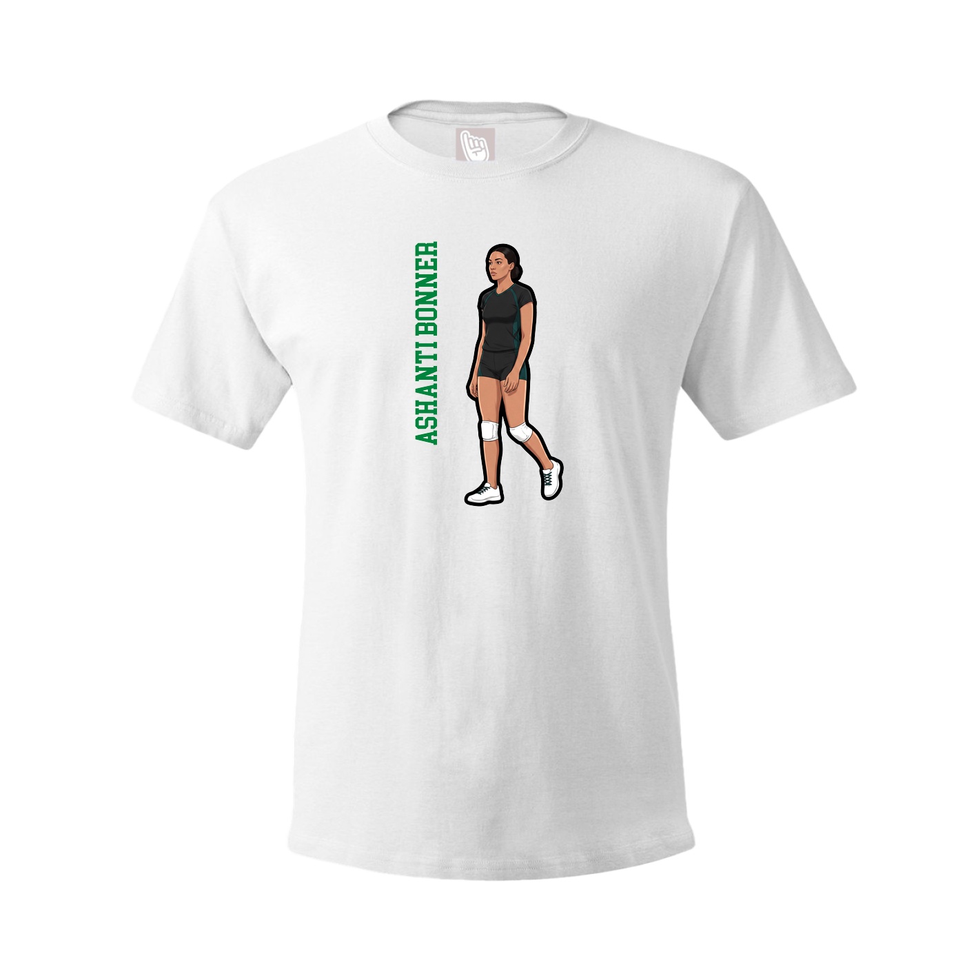 Youth Tee — Name Vertical in White