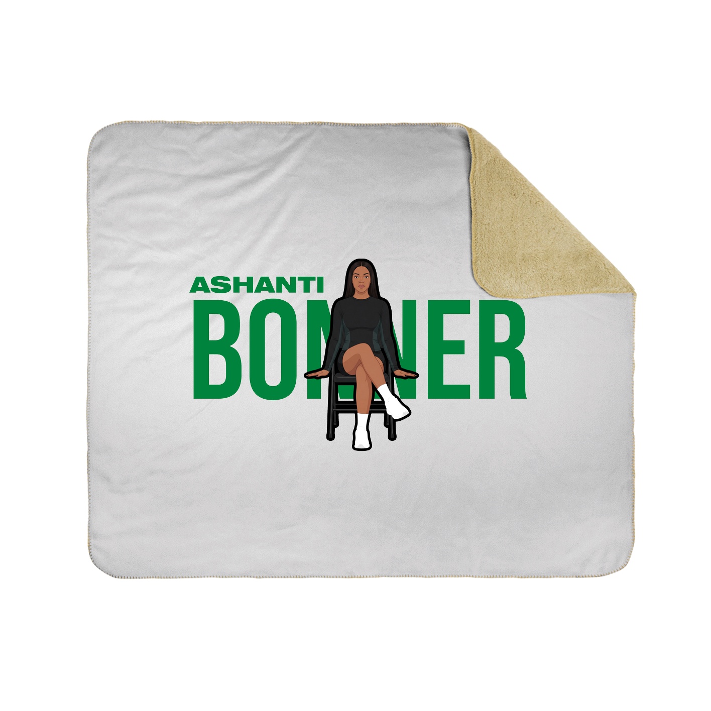 Throw Blanket — Player Name in White