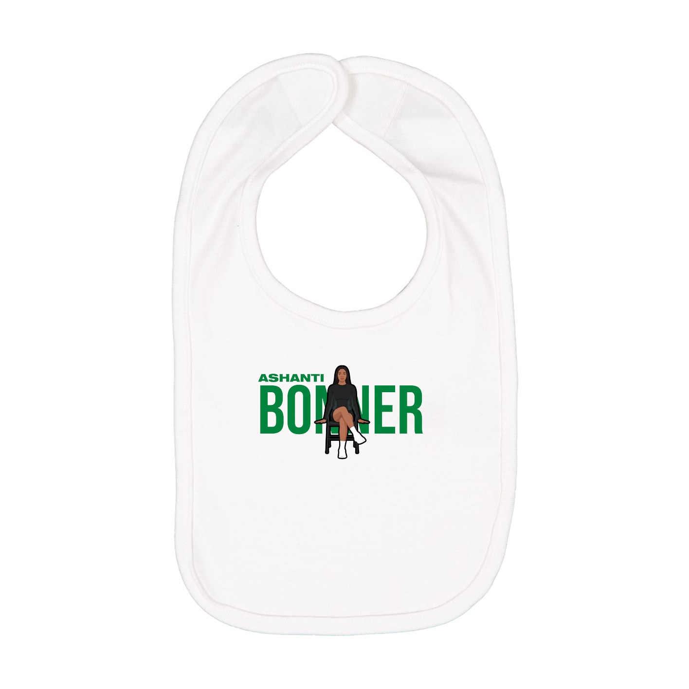 Infant Bib — Player Name in White