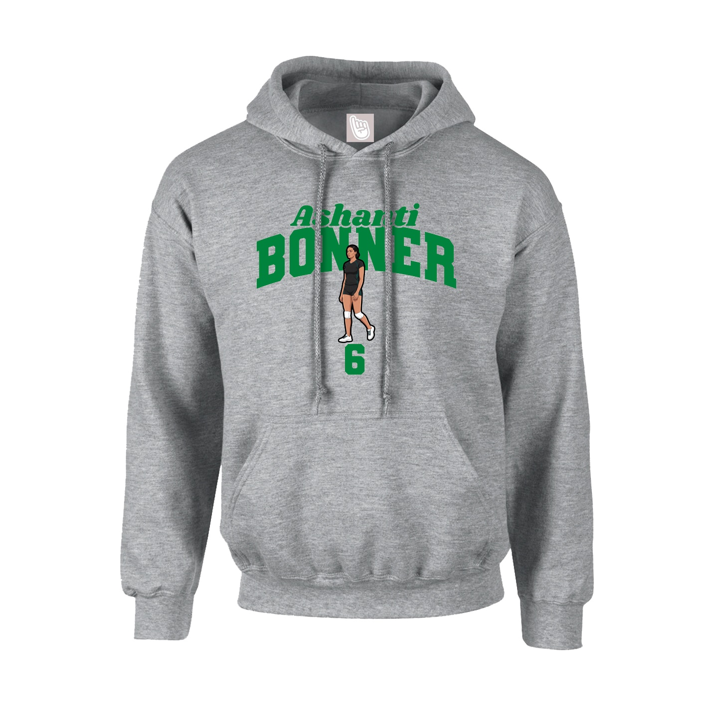 Youth Hoodie — Signature Arch in Grey