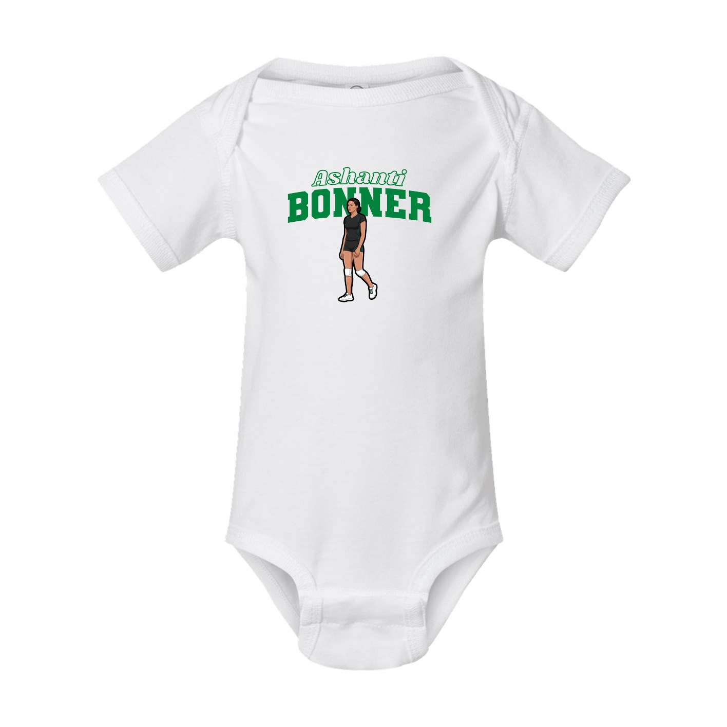Baby Onesie — Name Arch in White