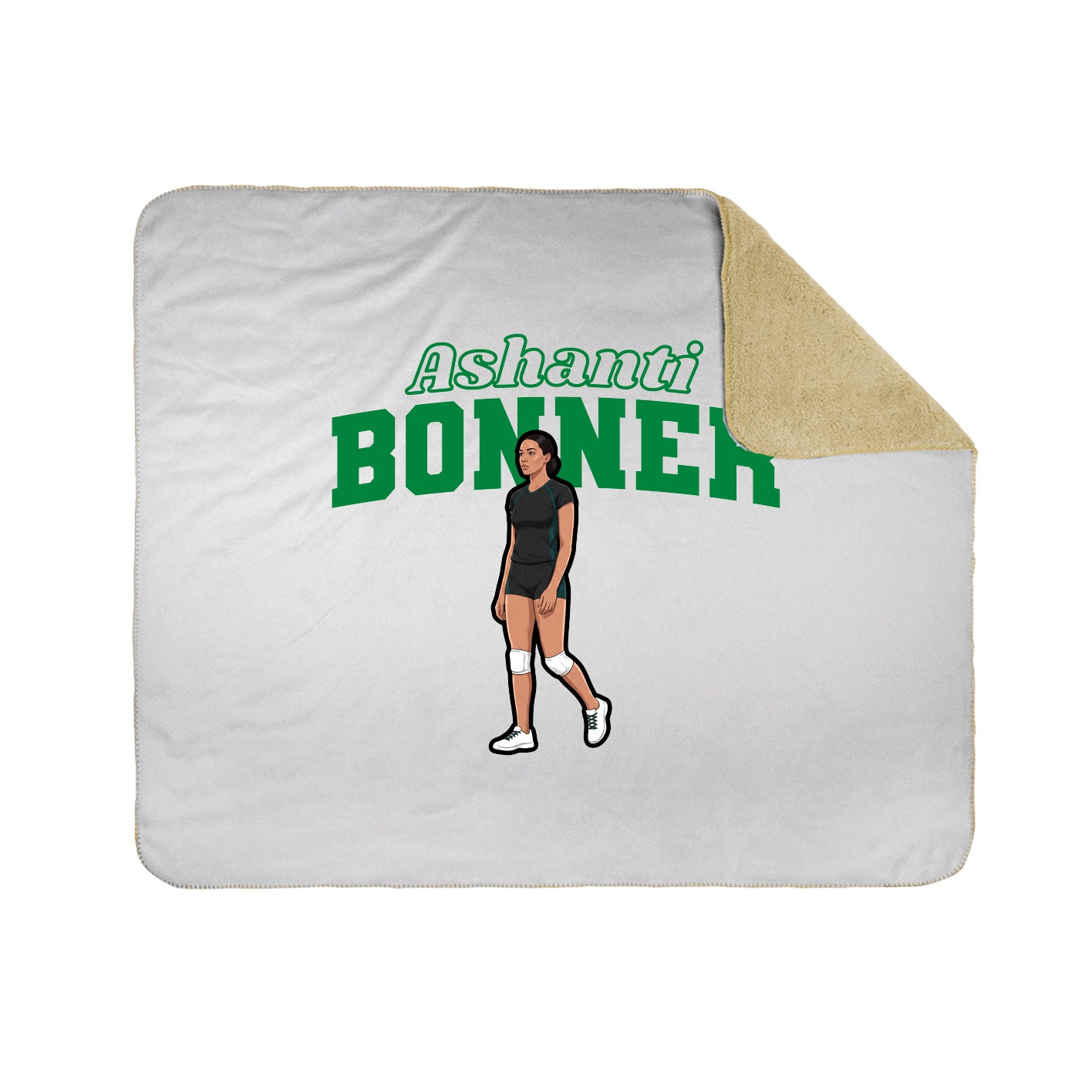 Throw Blanket — Name Arch in White