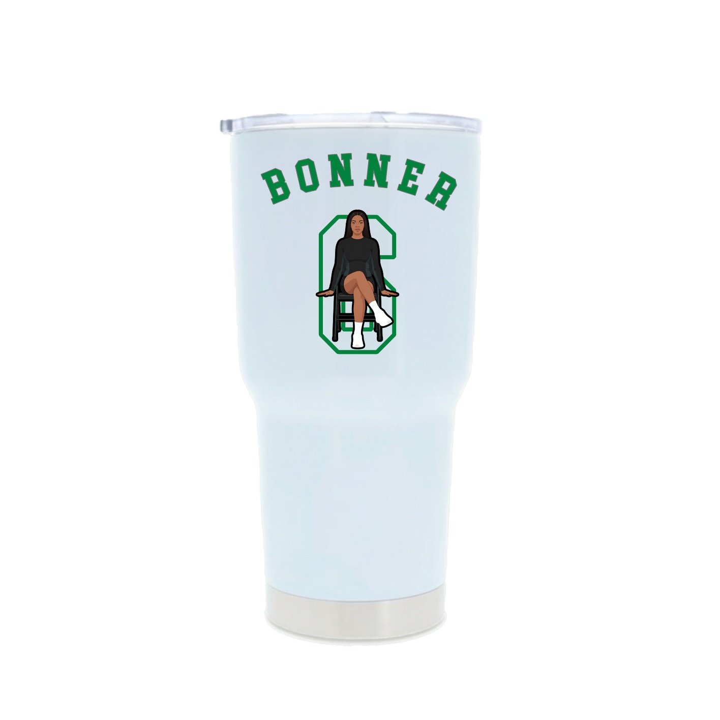 30oz Stainless Steel Tumbler — Shirsey Arch in White