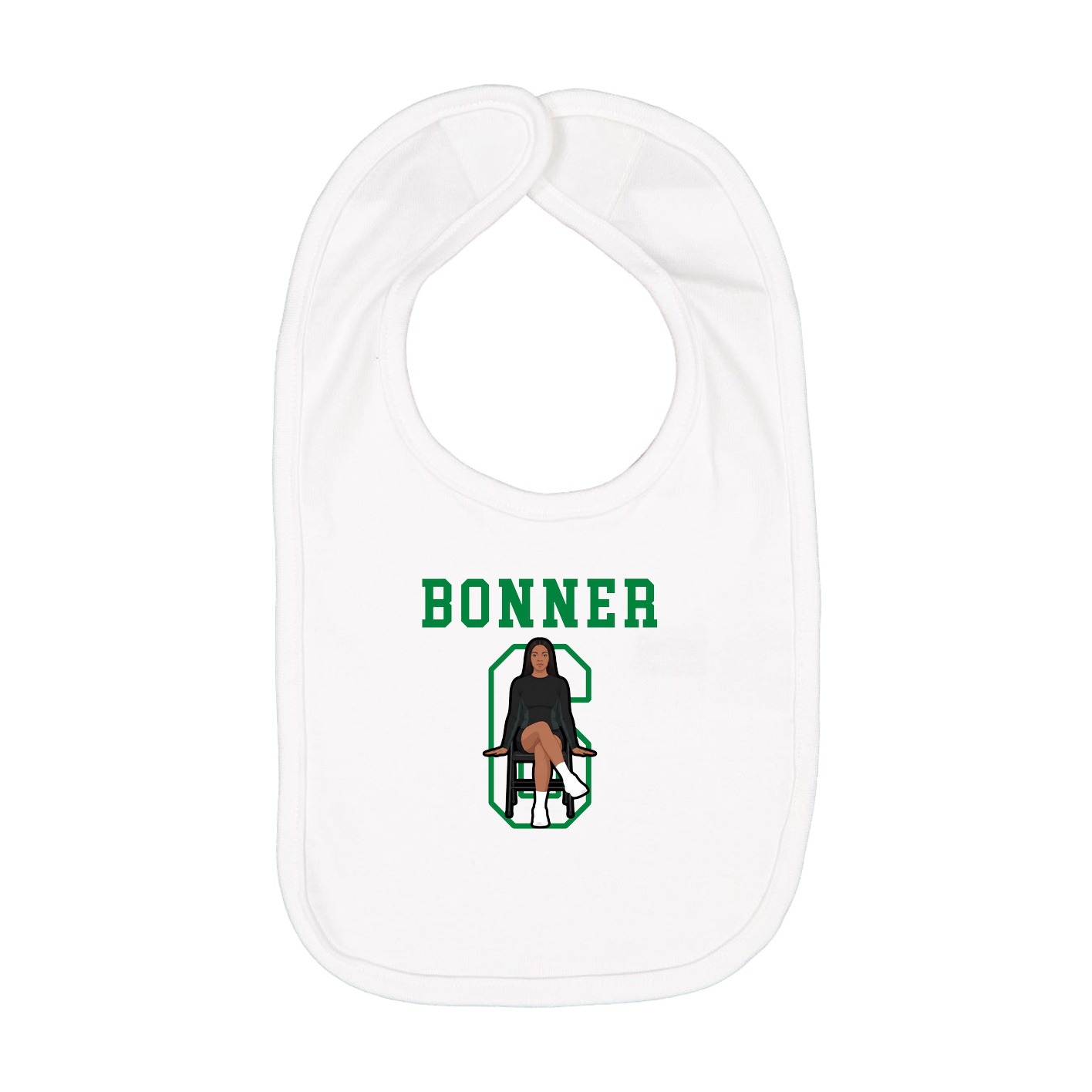 Infant Bib — Shirsey in White