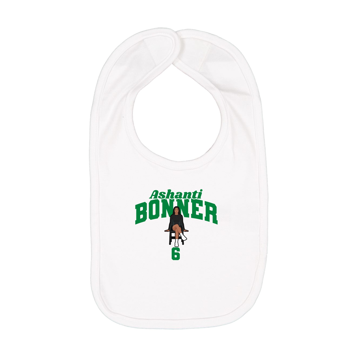 Infant Bib — Signature Arch in White