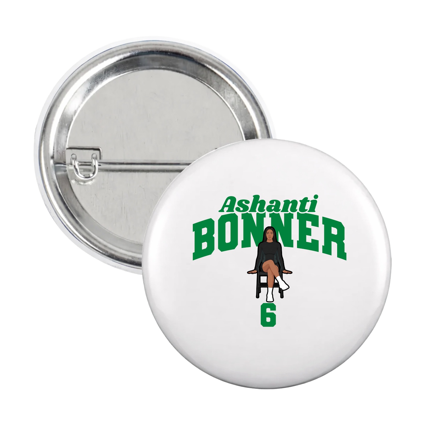 Game Day Button — Signature Arch in White