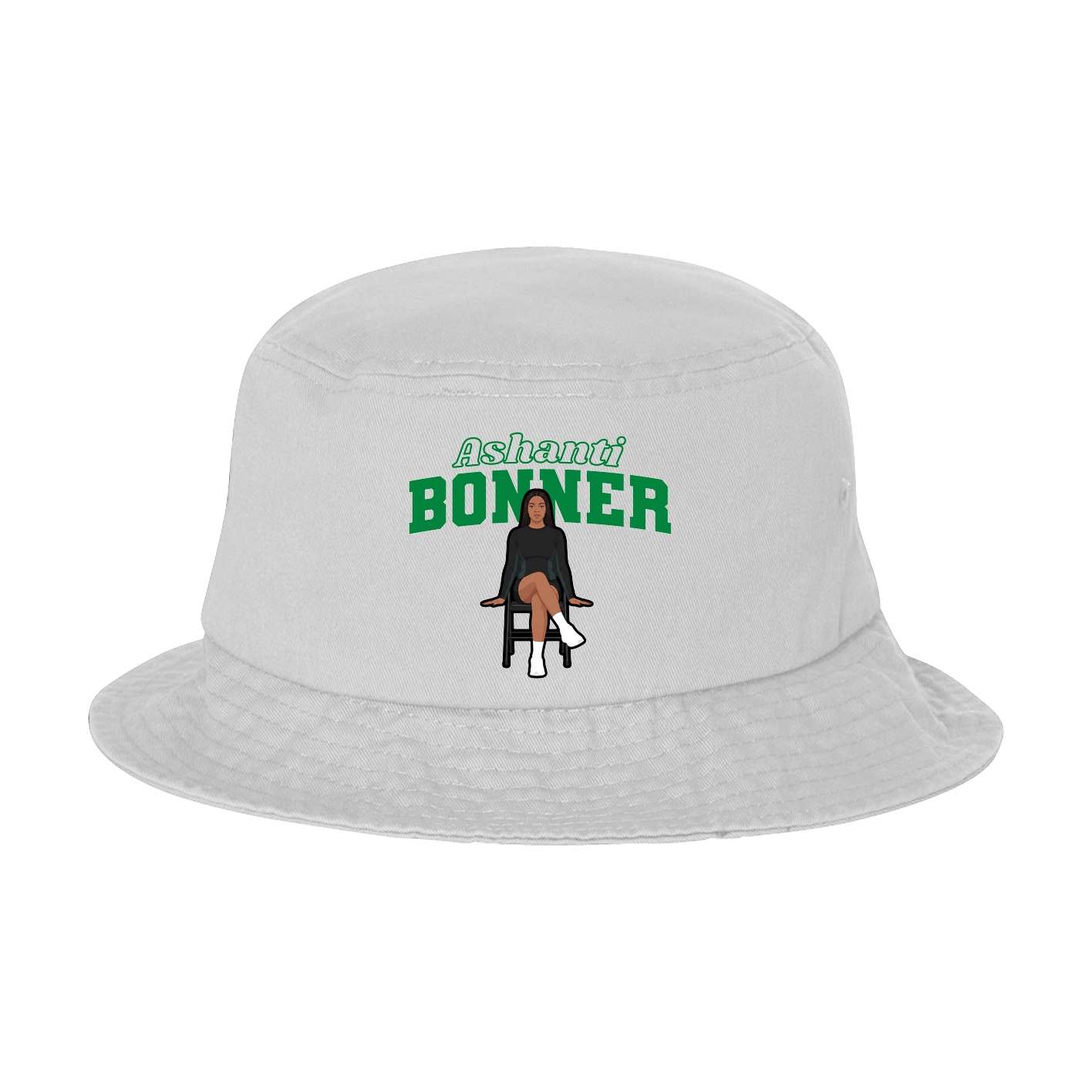 Bucket Cap — Name Arch in White